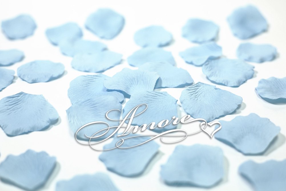 200 Premium Silk Rose Petals for Weddings - Pool Blue & Aqua Color - Perfect for Wedding Decor, Aisle Scattering, Table Centerpieces and Romantic Events