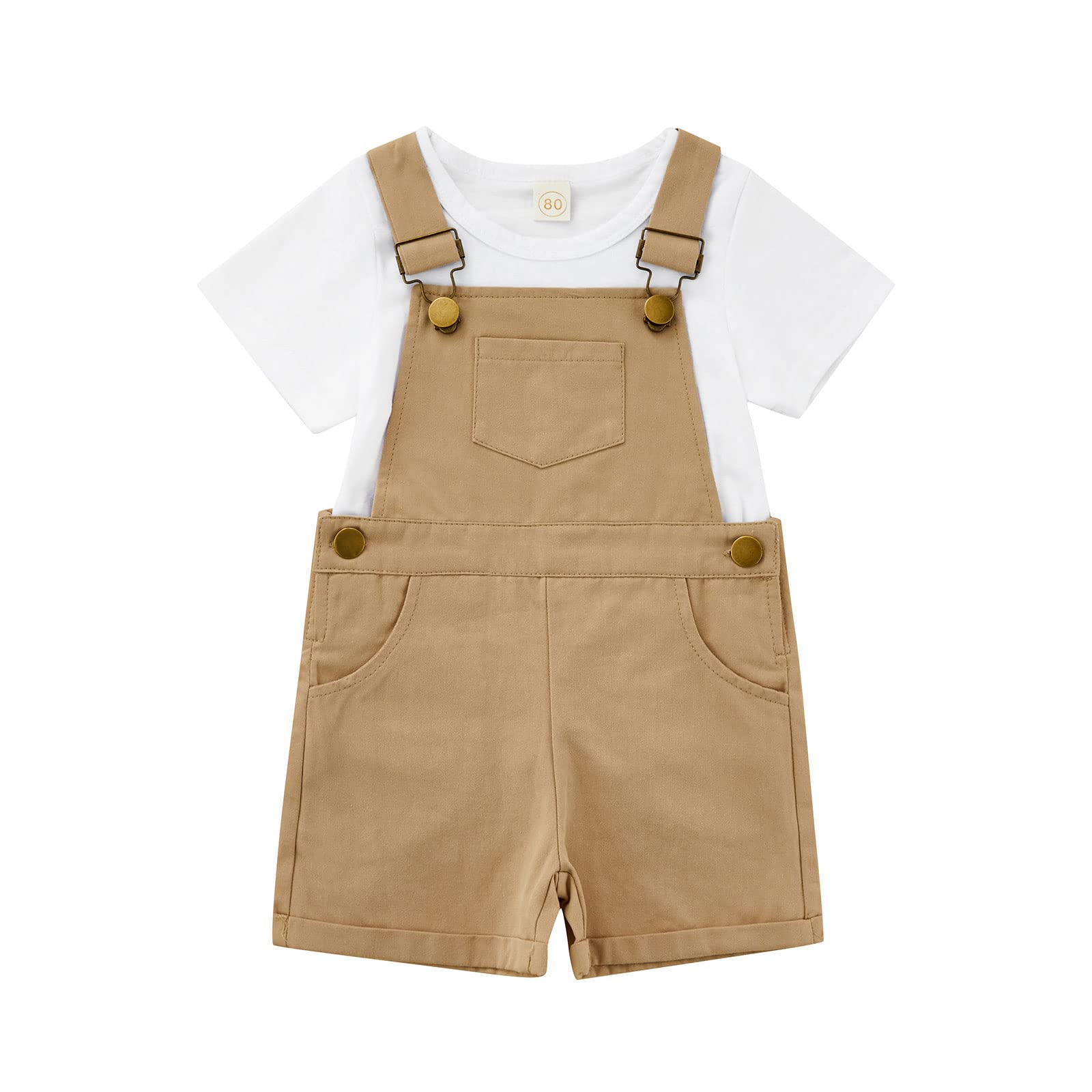 Toddler Girls' Ribbed Fly Sleeve T-Shirt Bib Overalls Jumpsuit - Summer Outfits for Little Girls | Playtime, Daycare & Outdoor Adventures
