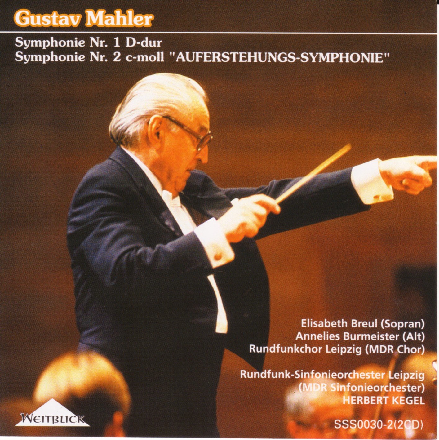 Mahler Symphonies No.1 & No.2 - Elisabeth Breul Soprano & Annelies Burmeister Alto with Leipzig Radio Orchestra | Classical Music CD for Home Listening & Relaxation