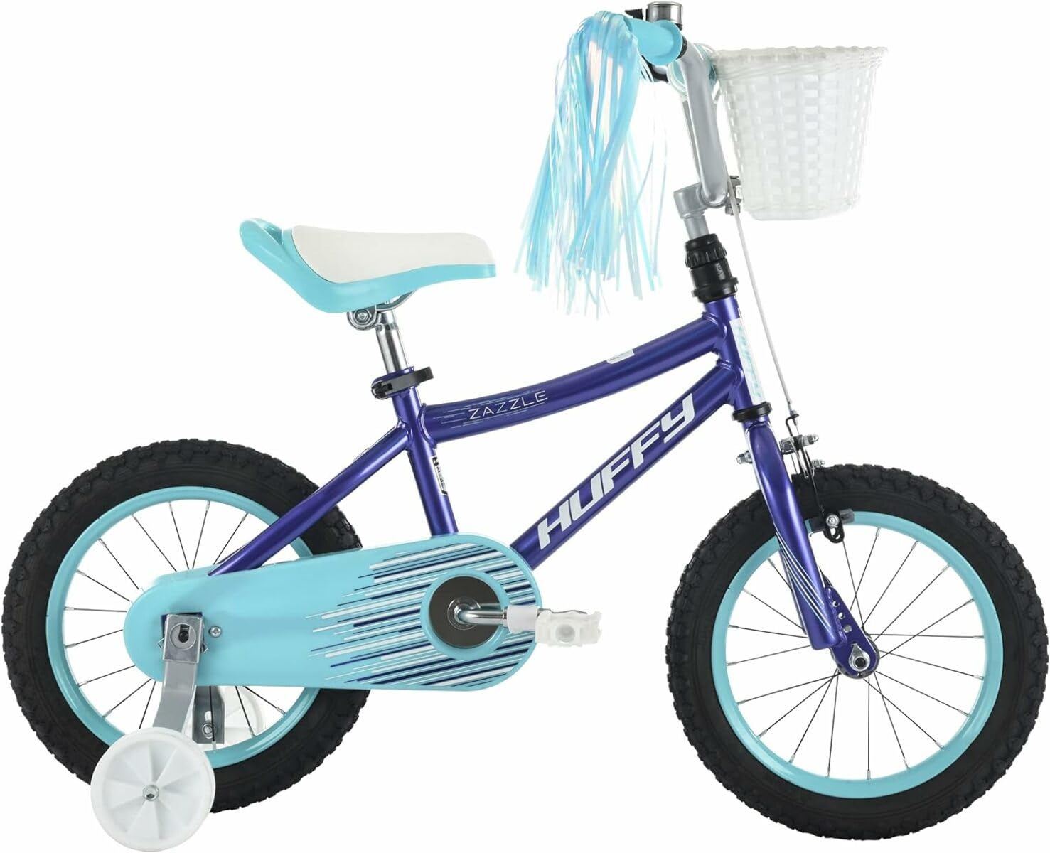 Huffy Zazzle Girls Bike for Kids 16-20 Inch with Training Wheels, Streamers & Basket - Perfect for Outdoor Riding, Neighborhood Adventures & Birthday Gifts
