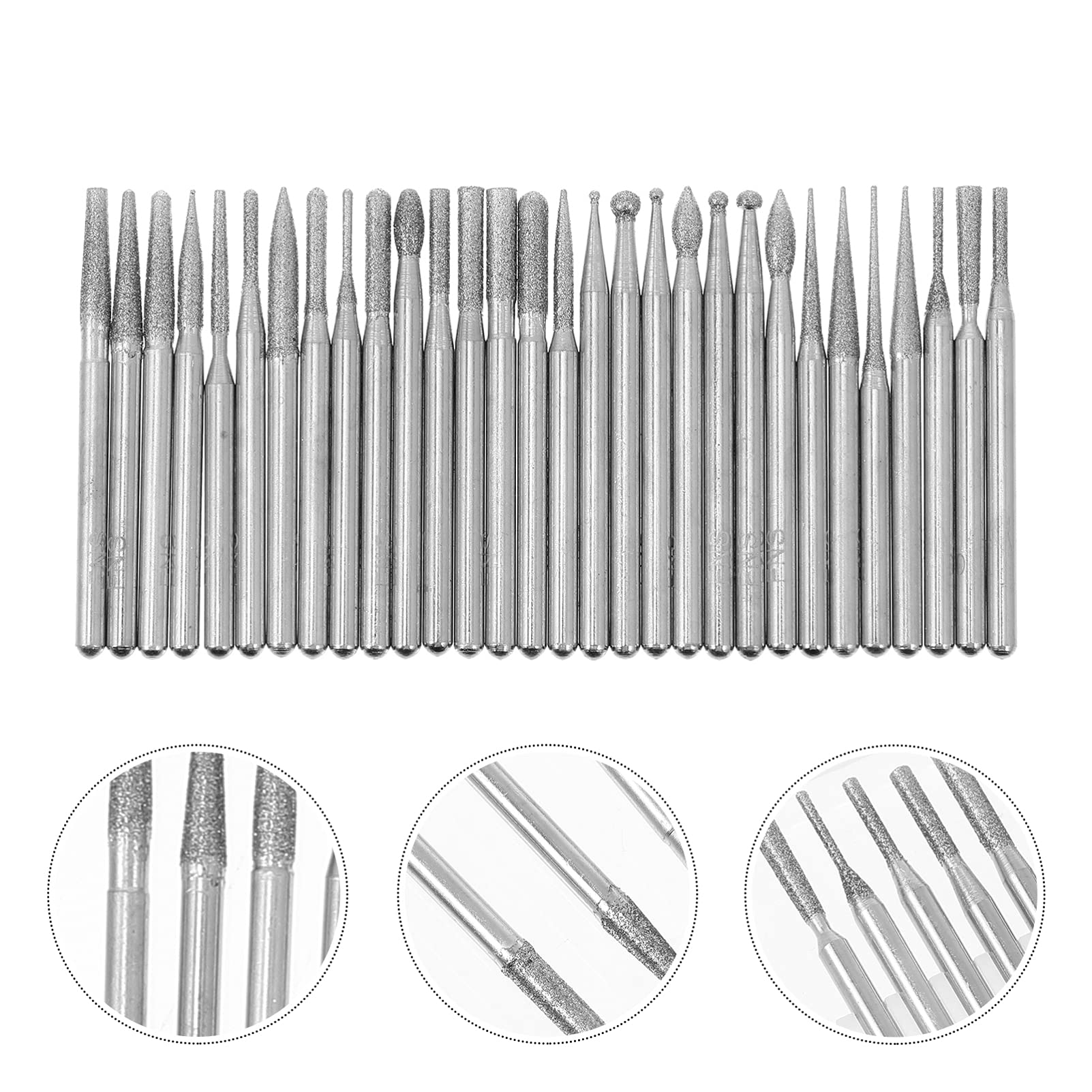 30PCS Professional Nail Drill Bits Set - Diamond Sanding & Manicure Files for Electric Nail Drill Tools | Fine Grit Nail Art Accessories for Salon & Home Use | Perfect for Acrylic, Gel & Natural Nails
