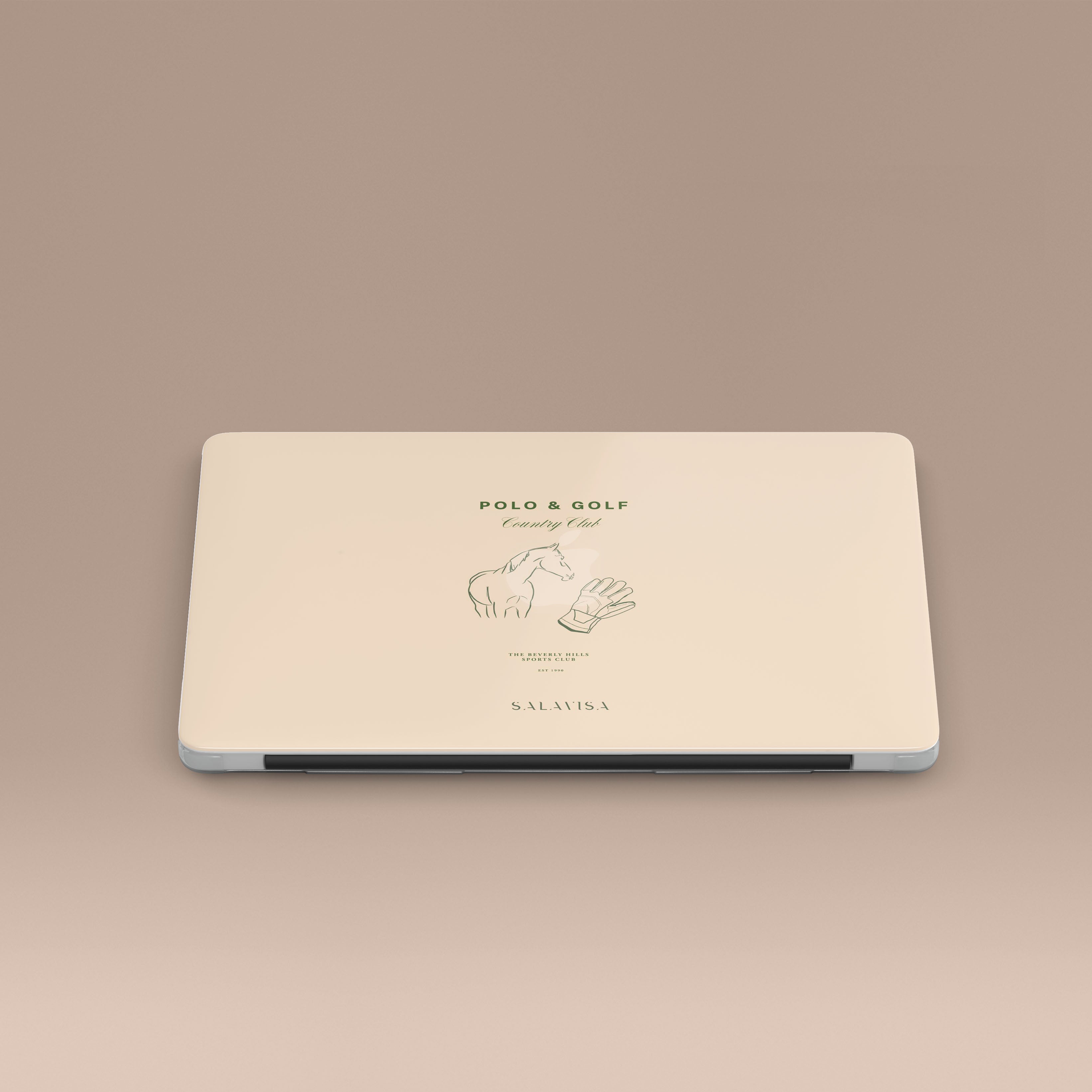 Premium Beige Country Club Laptop Case for MacBook Air/Pro - Stylish Protective Cover for Work, Travel & Everyday Use