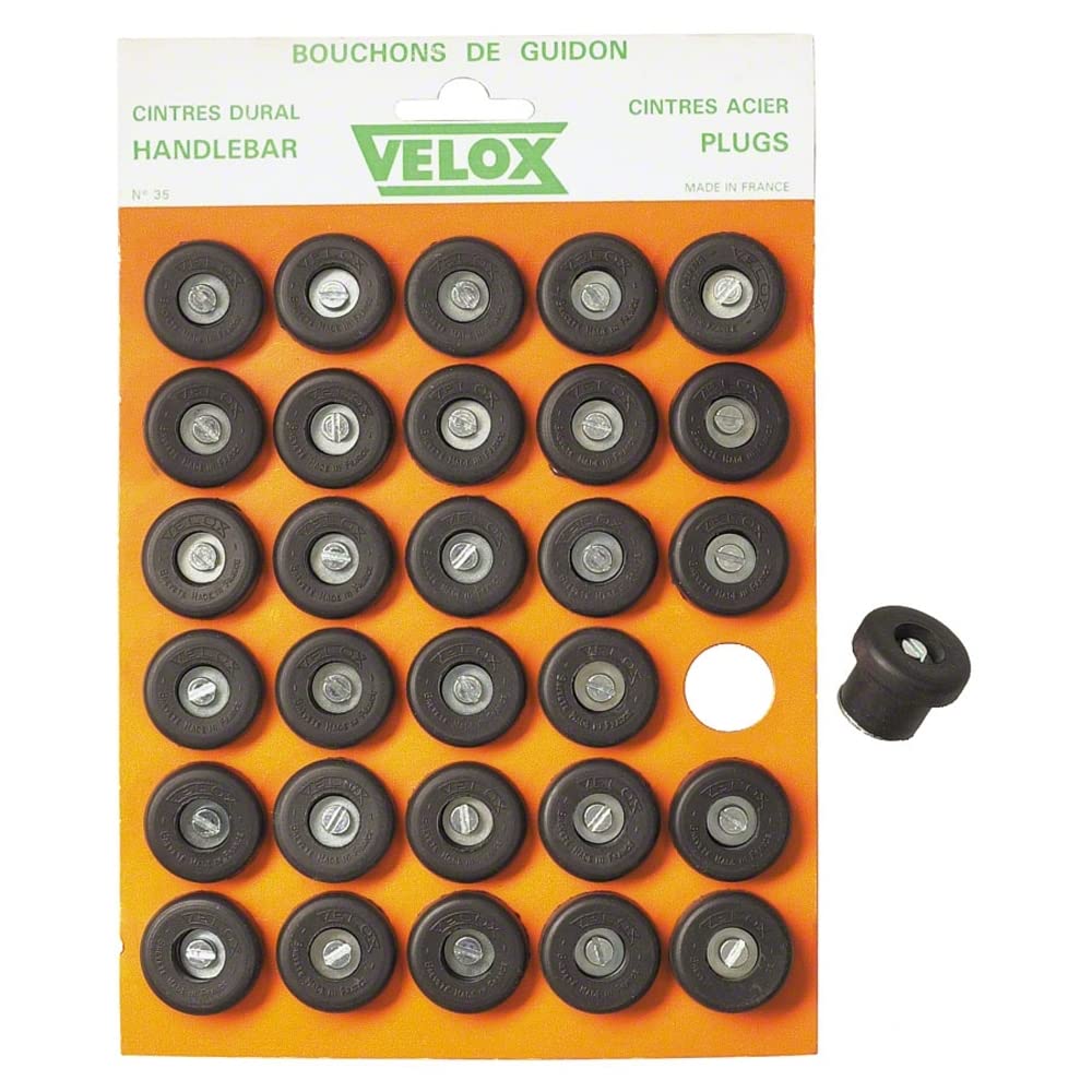Velox Rubber Bar Plugs (Pack of 30) - Durable Bike Handlebar End Caps for Mountain, Road & BMX Bicycles - Perfect for Cycling Safety & Protection