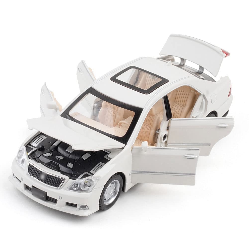 1/32 Scale Die-Cast Alloy Car Model with Simulated Sound & Light, Pull-Back Function & Opening Doors - Collectible Toy for Adults & Kids, Perfect for Christmas Gifts, Birthday Presents & Car Hobby Displays (Ideal for Home Decor, Office Display & Playtime Fun)
