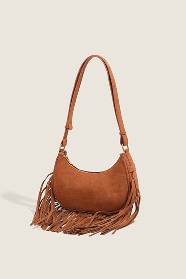 Stylish Urban Tassel Shoulder Bag for Women - Fashion Crossbody Purse with Adjustable Strap - Perfect for Work, Travel & Daily Use