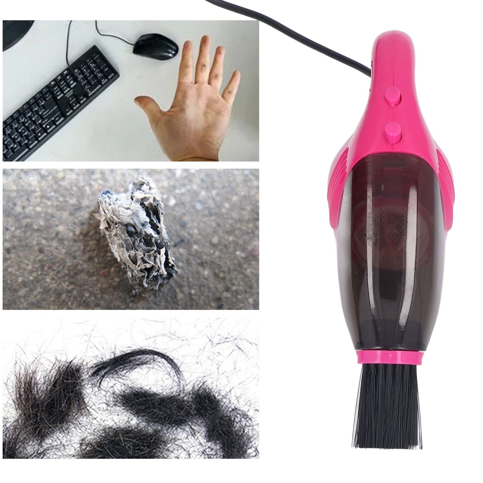 GLOGLOW Handheld Keyboard Vacuum Cleaner - USB Rechargeable Mini Vacuum with Powerful Suction for Computer Keyboards, Car Interiors, Office Desks & Tight Spaces | Portable Dust Cleaner for Home, Office & Travel Use