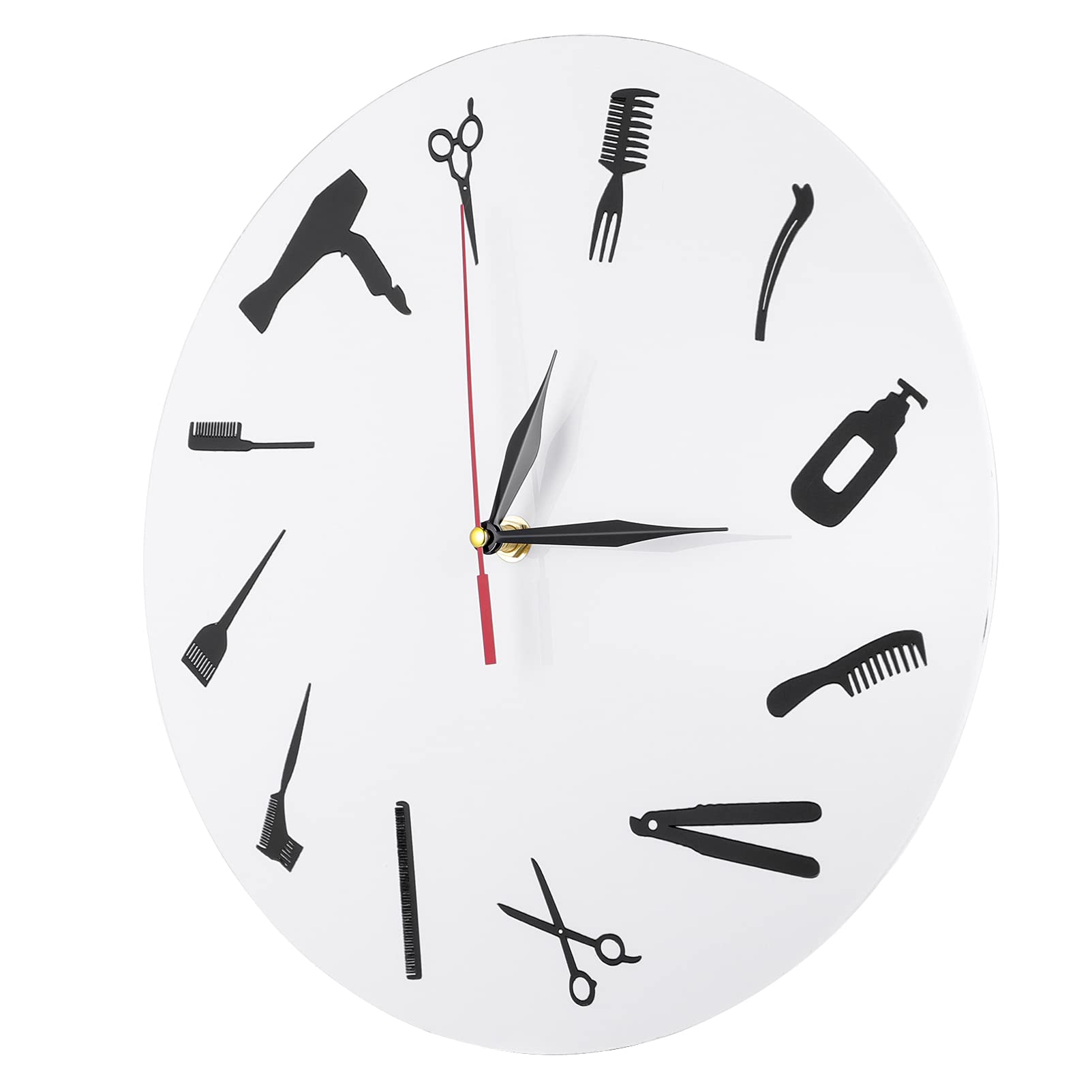 Vintage Vinyl Record Wall Clock - Silent Battery Operated for Barber Shop & Home Decor
