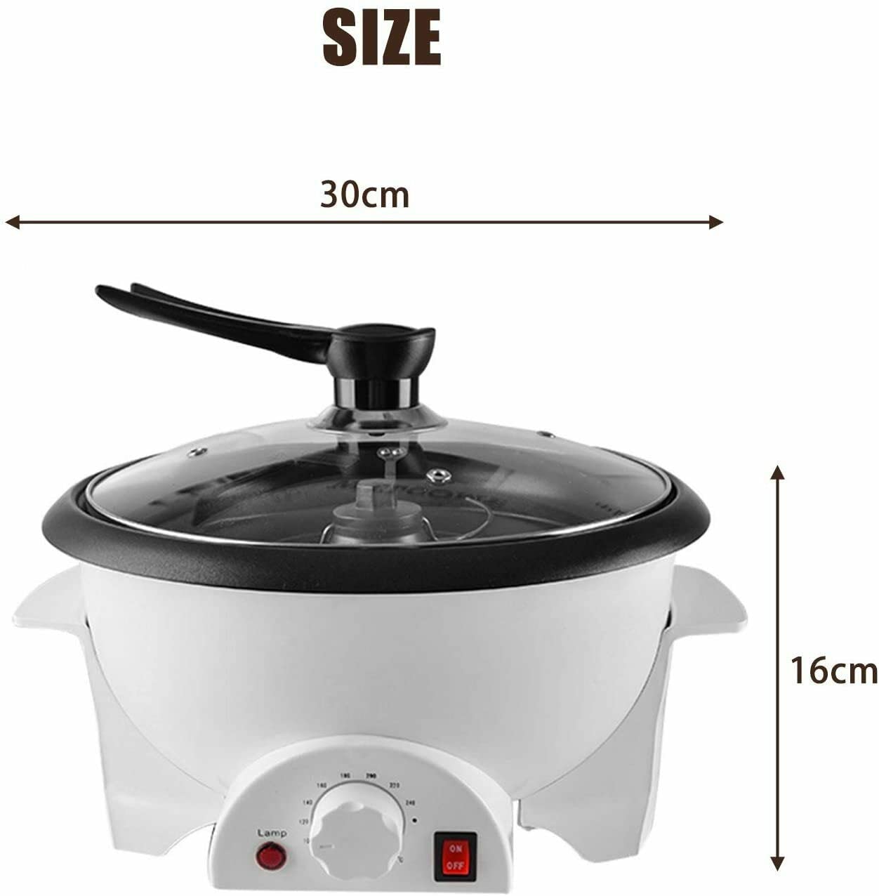 ELEOPTION 110V 1200W Electric Coffee Bean Roaster Machine - Upgraded Home Coffee & Peanut Roaster for Fresh Artisan Roasting - Perfect for Home Baristas & Coffee Enthusiasts