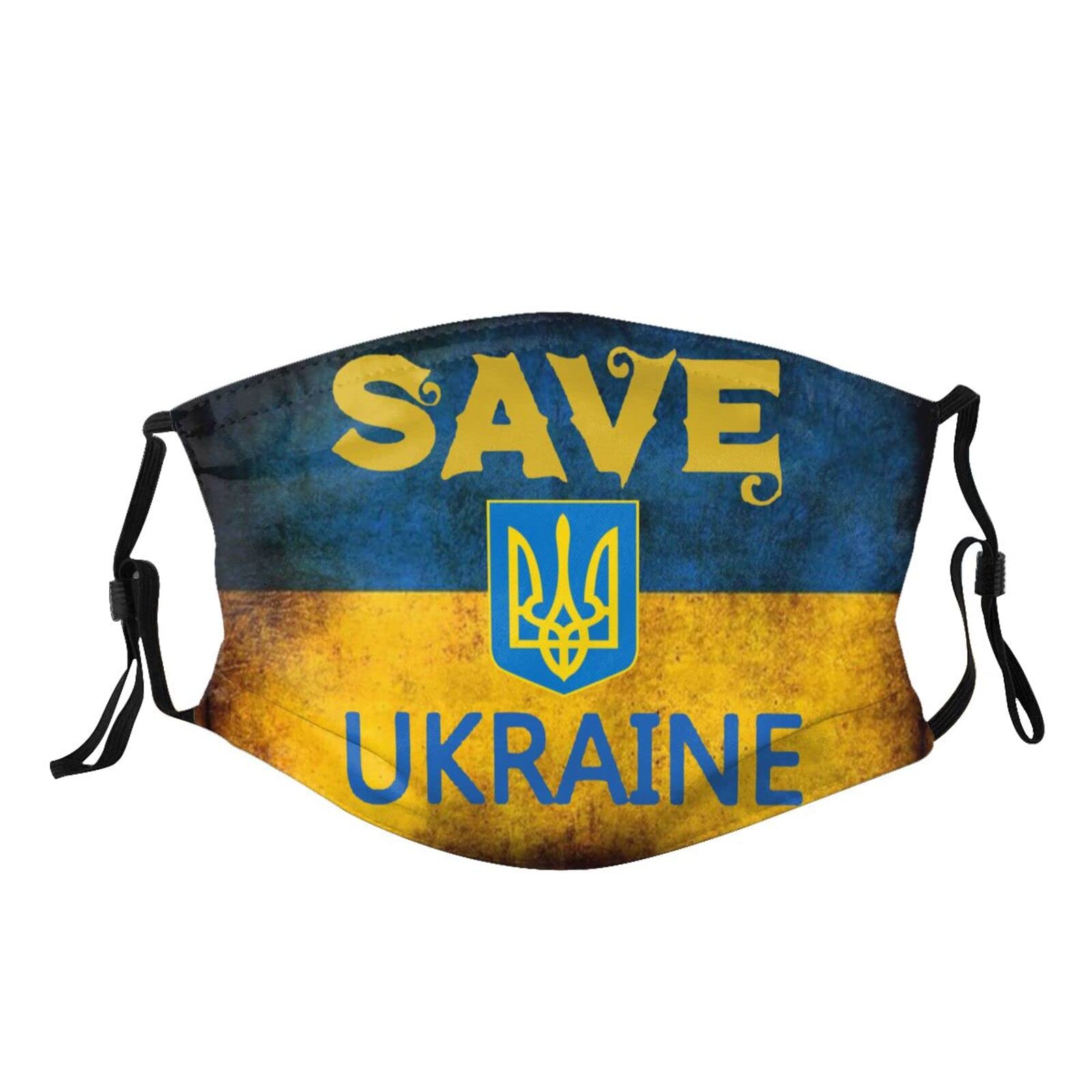 Ukrainian Reusable Face Mask - Washable, Adjustable Dust Balaclava Scarf with 2 Filters | Breathable Protection for Outdoor Activities, Cycling, Hiking & Travel