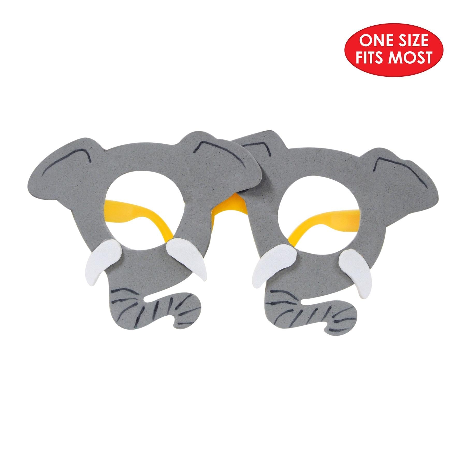 12 Pack Beistle Elephant Glasses - Fun Animal Themed Drinking Cups for Kids Birthday Parties, Baby Showers & Themed Events