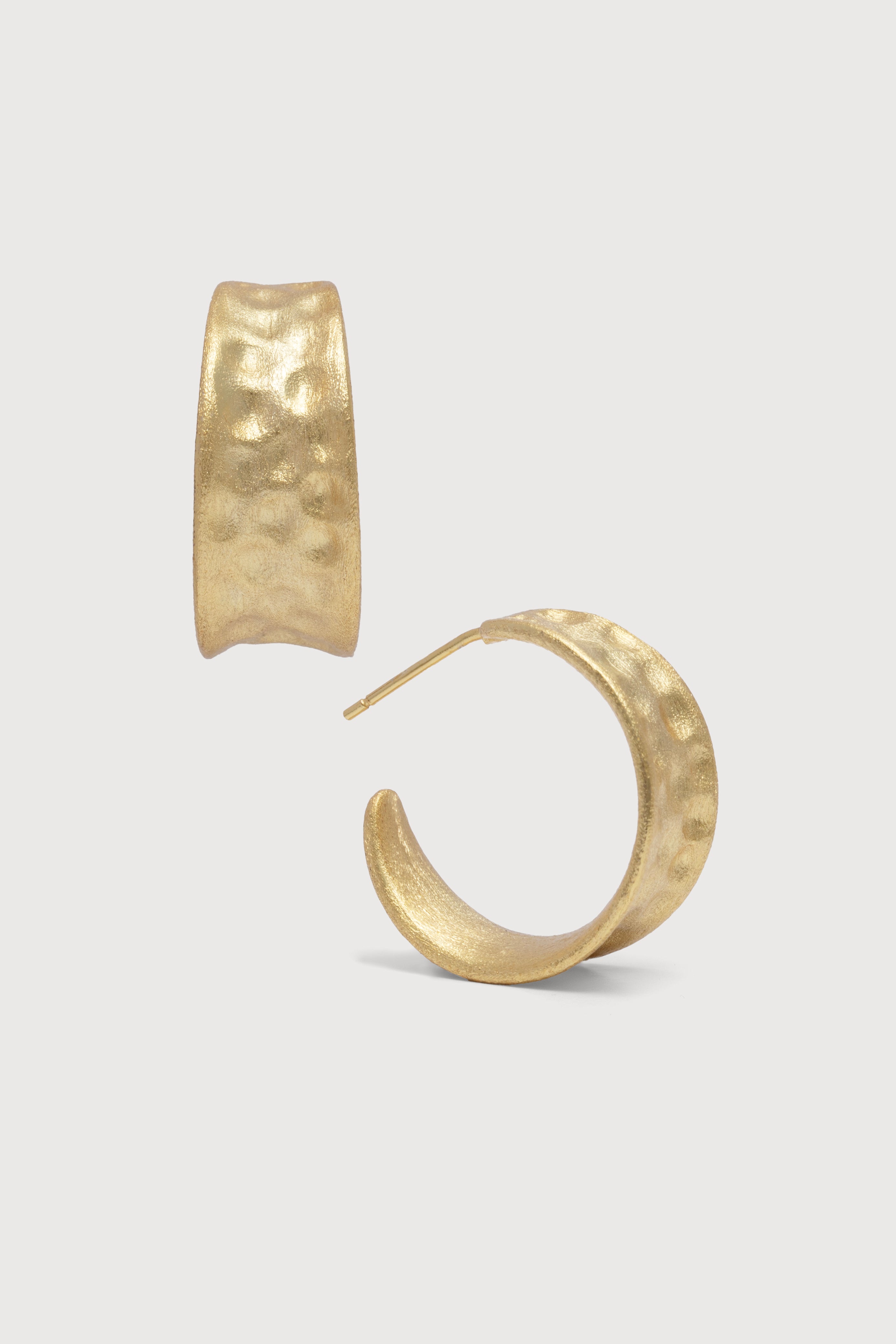 Hammered Hoop Earrings for Women - Handmade Gold & Silver Boho Dangle Earrings - Perfect for Everyday Wear, Parties & Gifts