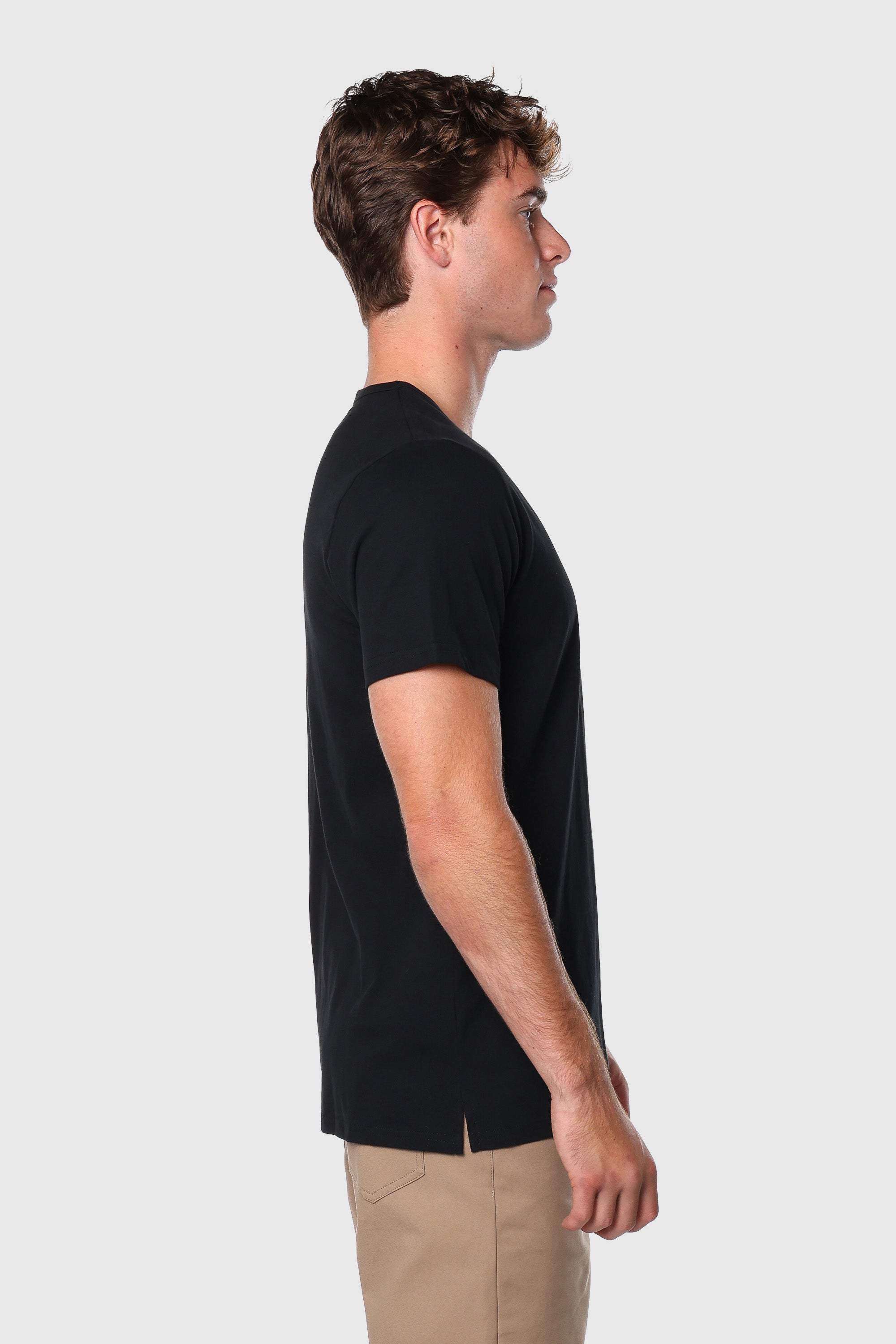 Horizon Pocket Tee for Men - Soft Cotton Short Sleeve T-Shirt with Chest Pocket - Casual Comfort Fit for Everyday Wear, Gym, and Outdoor Activities