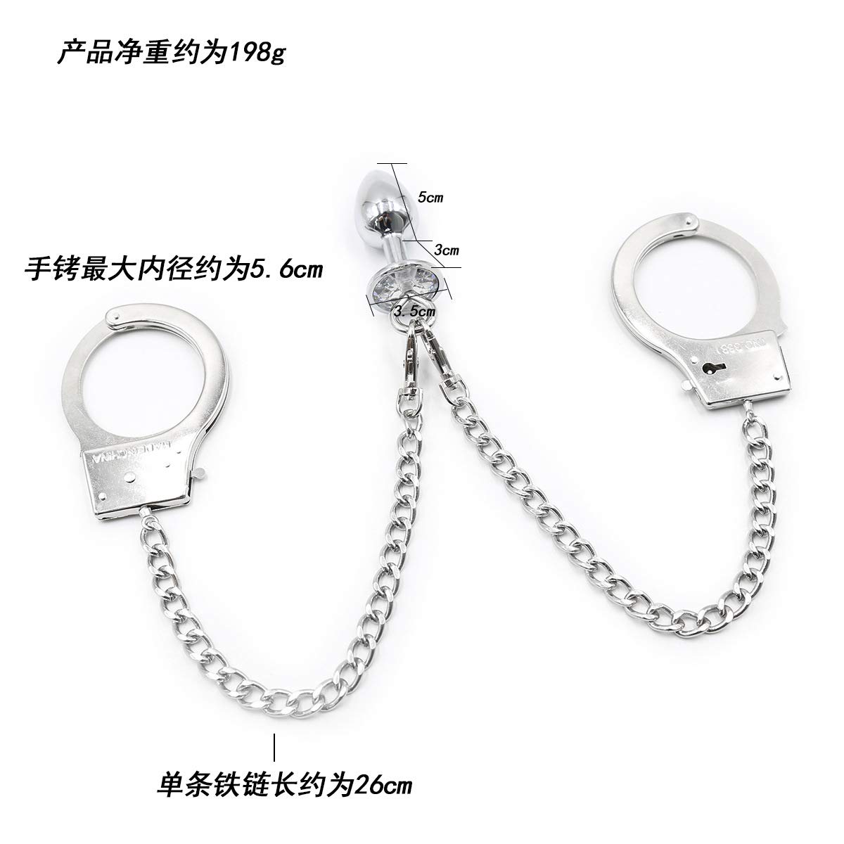 Stainless Steel Anal Plug with Trainer Kit - SM Bed Restraints, Handcuffs & Blindfold Set for Couples | BDSM Fetish Toys for Beginners & Advanced Play | Perfect for Roleplay, Bondage & Sensory Exploration