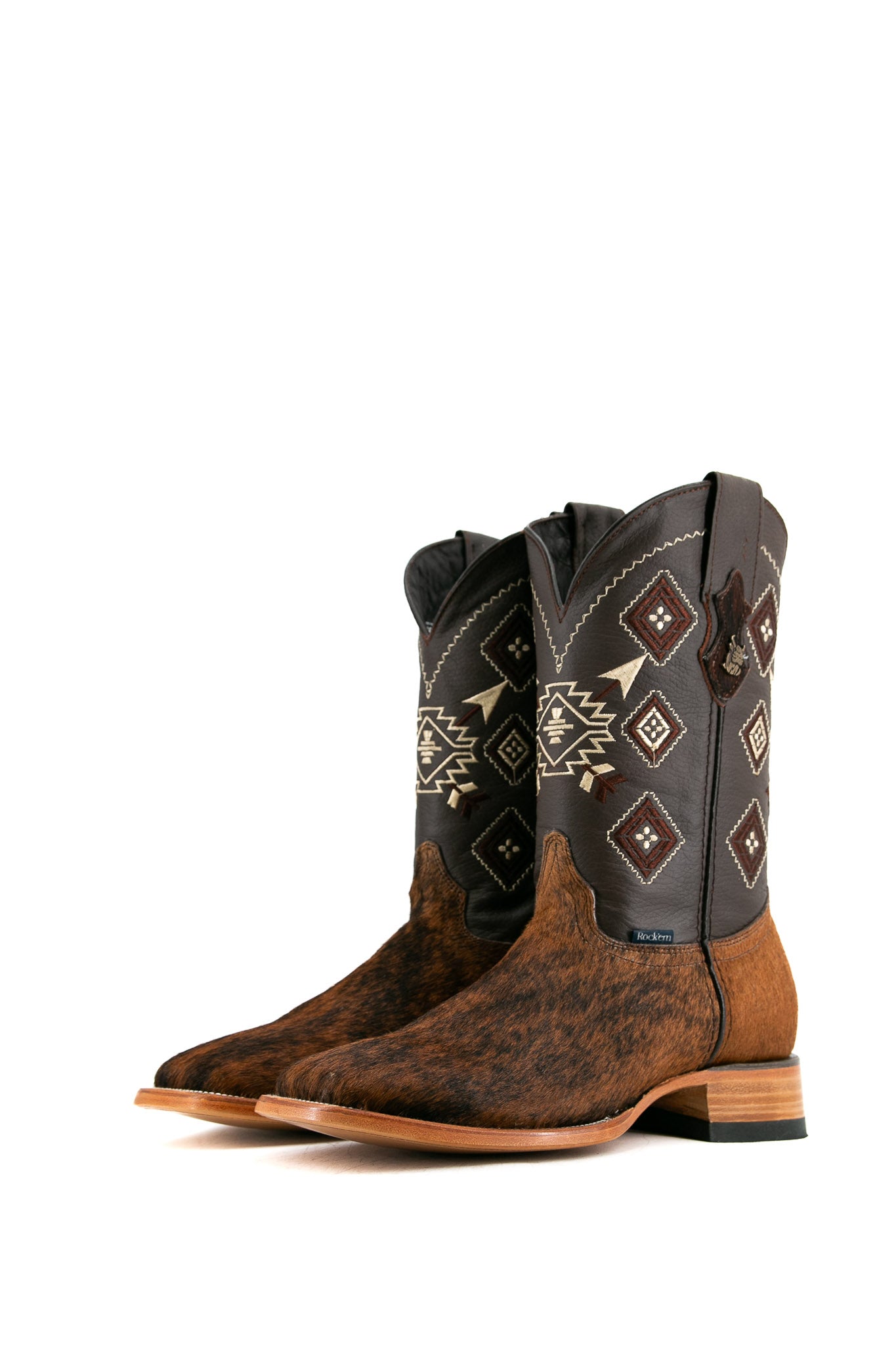 Premium Red Angus Cowhide Square Toe Cowboy Boots - Size 10.5 (Box FM46) | Western Style, Durable & Comfortable | Perfect for Rodeo, Country Dancing & Outdoor Adventures