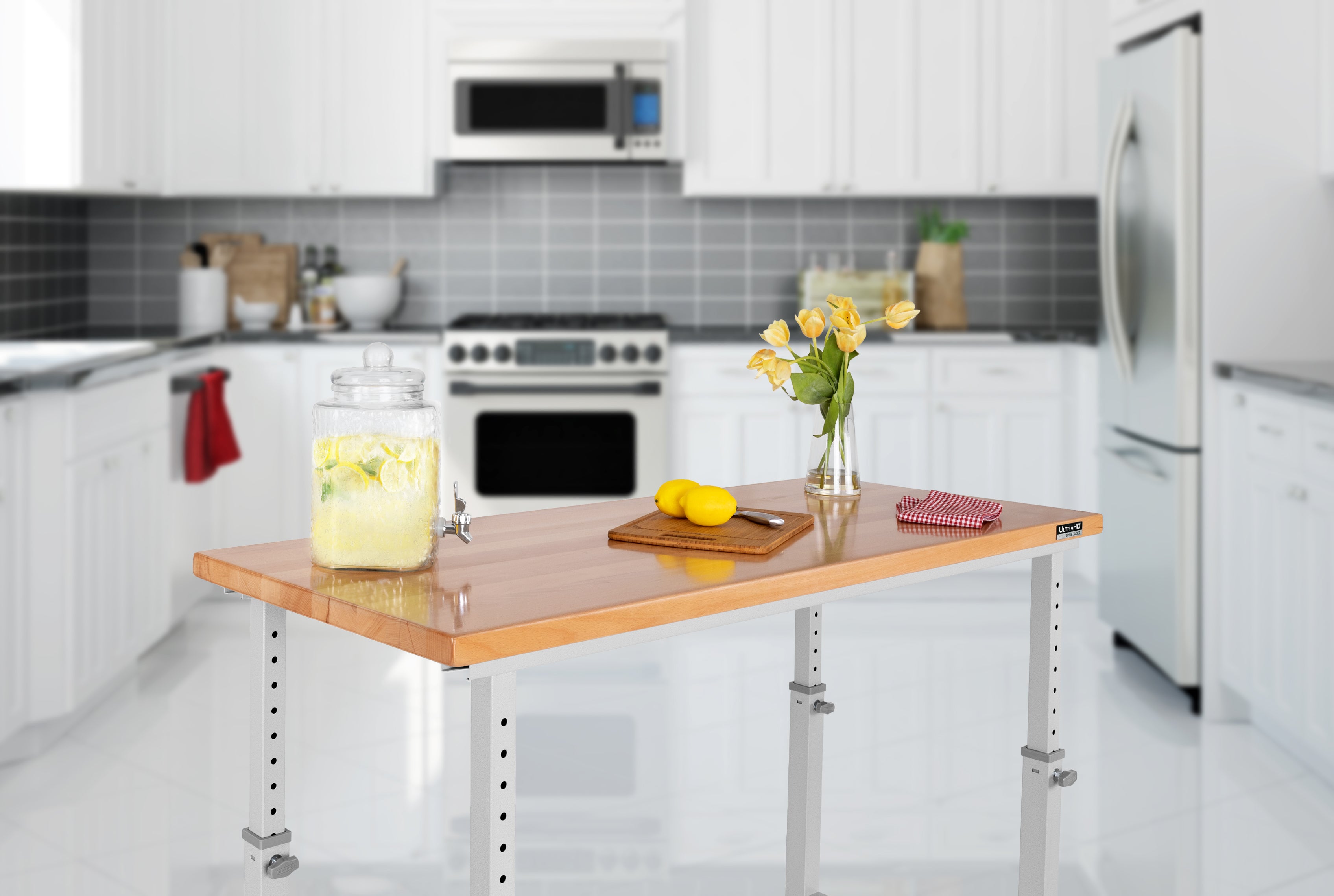 UltraHD® Height Adjustable Workbench - Ergonomic Standing Desk for Home & Office - Perfect for Computer Work, Crafting, and DIY Projects