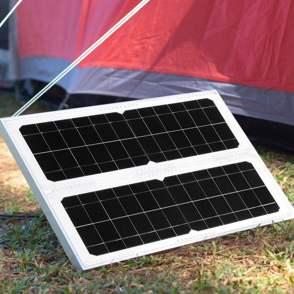 20W Solar Panel Charger - Portable Waterproof Solar Charger for Camping, Hiking, RV & Outdoor Activities - Fast Charging Power Bank for Phones, Tablets & USB Devices