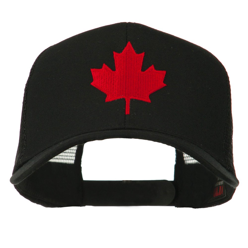 Canada Maple Leaf Embroidered Mesh Back Baseball Cap - Adjustable Snapback Hat for Outdoor Sports, Hiking & Casual Wear