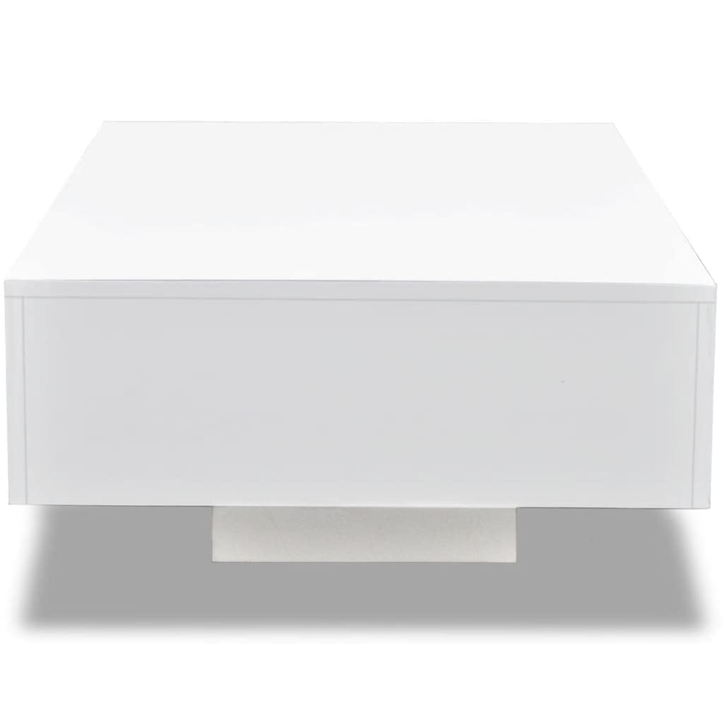 Modern White High Gloss Coffee Table - 33.5