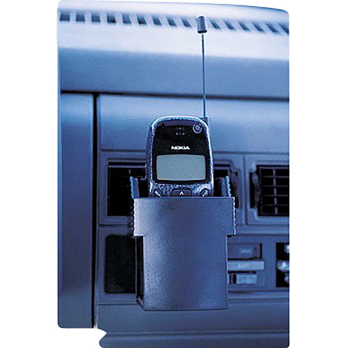 Black Vinyl Car Cell Phone Holder - Secure & Adjustable Mount for iPhone, Samsung, Google Pixel - Perfect for Commuting, Road Trips & GPS Navigation