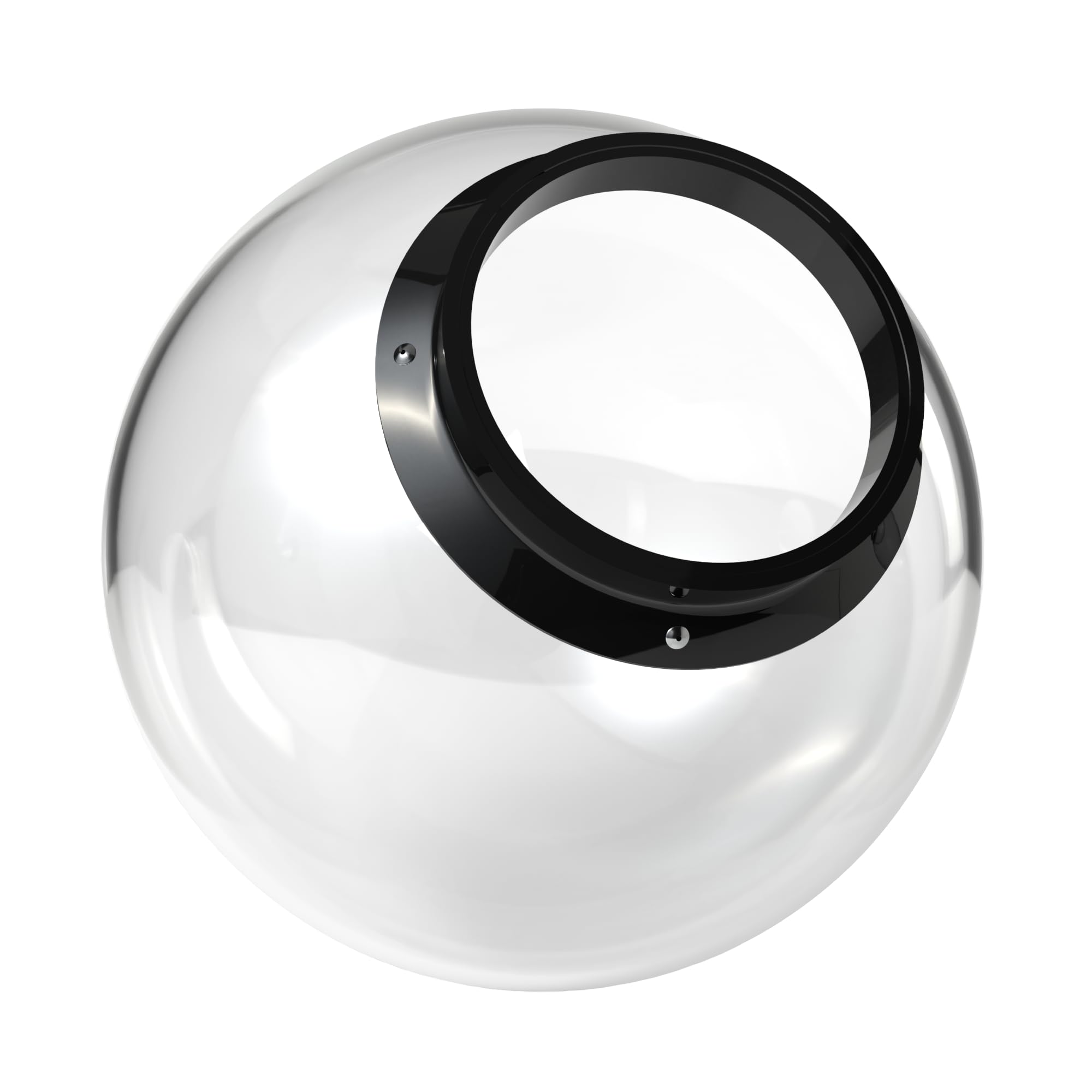 KastLite 18 Inch Clear Acrylic Outdoor Lamp Post Globe Light Diffuser - Smooth Textured with 8 Inch Fitter Neck Opening - USA Made Light Pole Fixture Replacement - Perfect for Porch, Garden, Pathway and Landscape Lighting