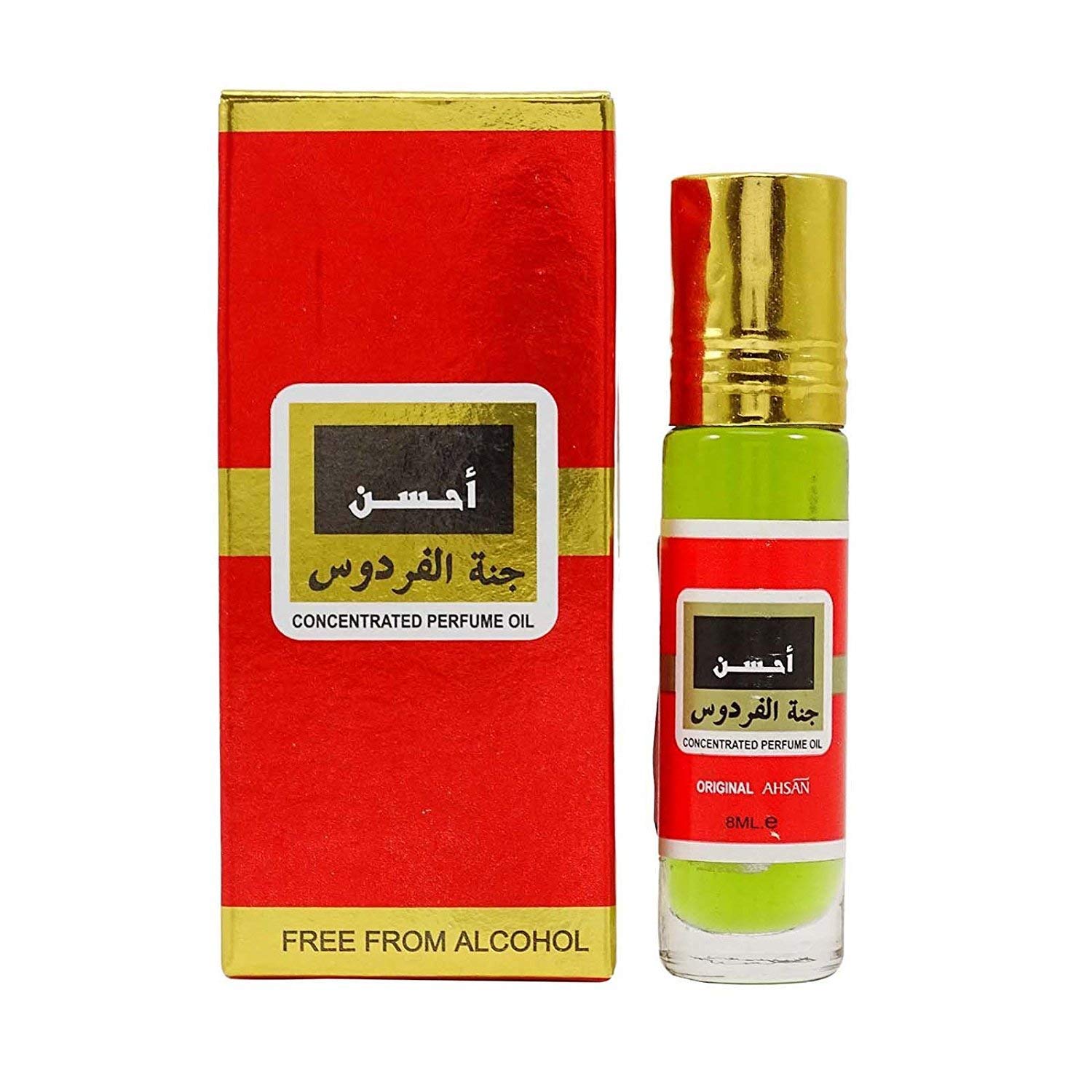 Janat Ul Firdaus Fresh Natural Roll-On Perfume Oil - 8ml (Pack of 1) | Long-Lasting Arabian Fragrance for Women & Men | Perfect for Daily Wear, Special Occasions & Gift Giving