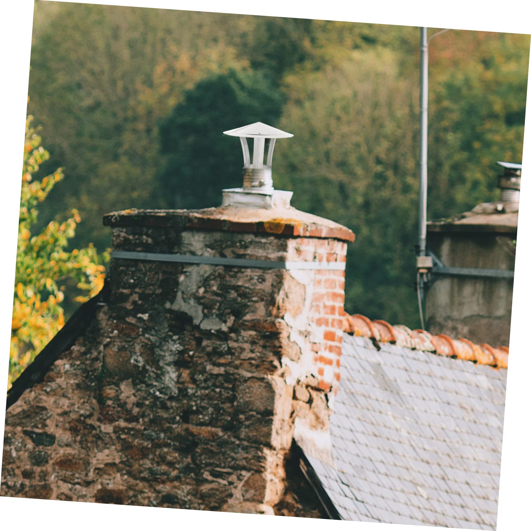 Heavy Duty Stainless Steel Chimney Flue Cover & RV Roof Vent Cap - Weatherproof Rain Cover for Home, Camper, and RV Use - Outdoor Protection for Chimneys and Vents