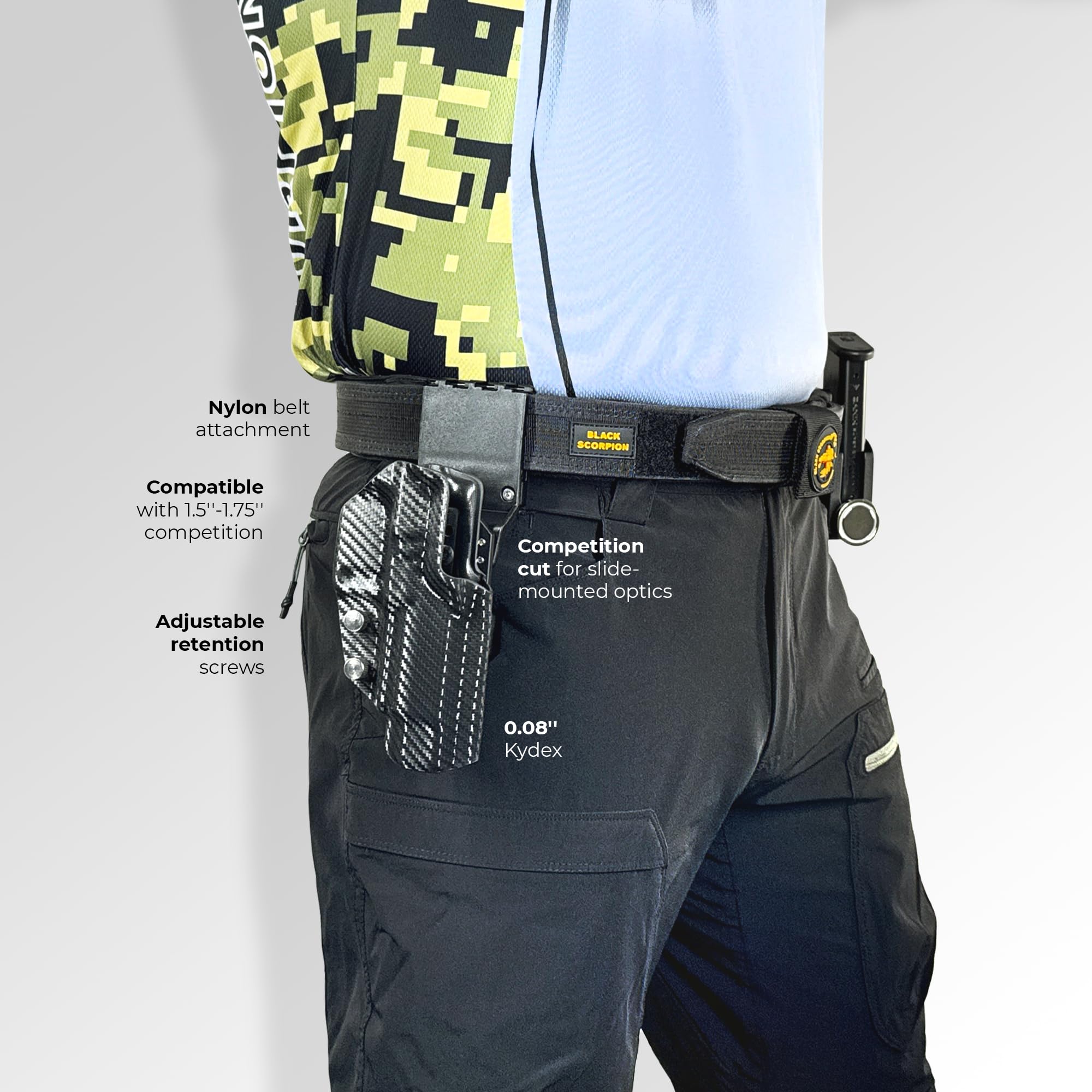 Pro Competition Holster for Sig P320 Full Size, AXG Pro, M17, XFive, DH3, Spectre Comp & P320MAX - Tactical Gun Holster for Shooting Range, IPSC Matches & Concealed Carry