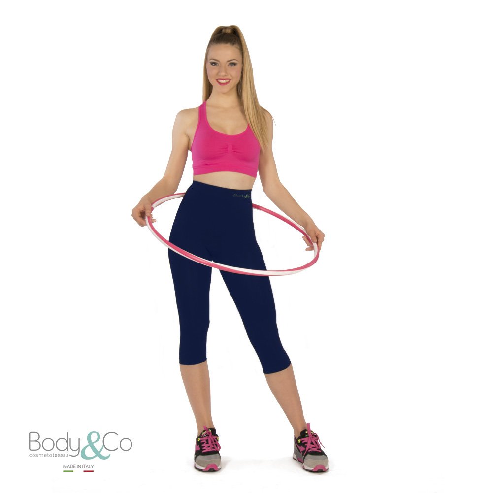 Body & Co Slimming Sporty Capri Pants with Micro-Encapsulation Technology - Perfect for Yoga, Gym & Everyday Comfort