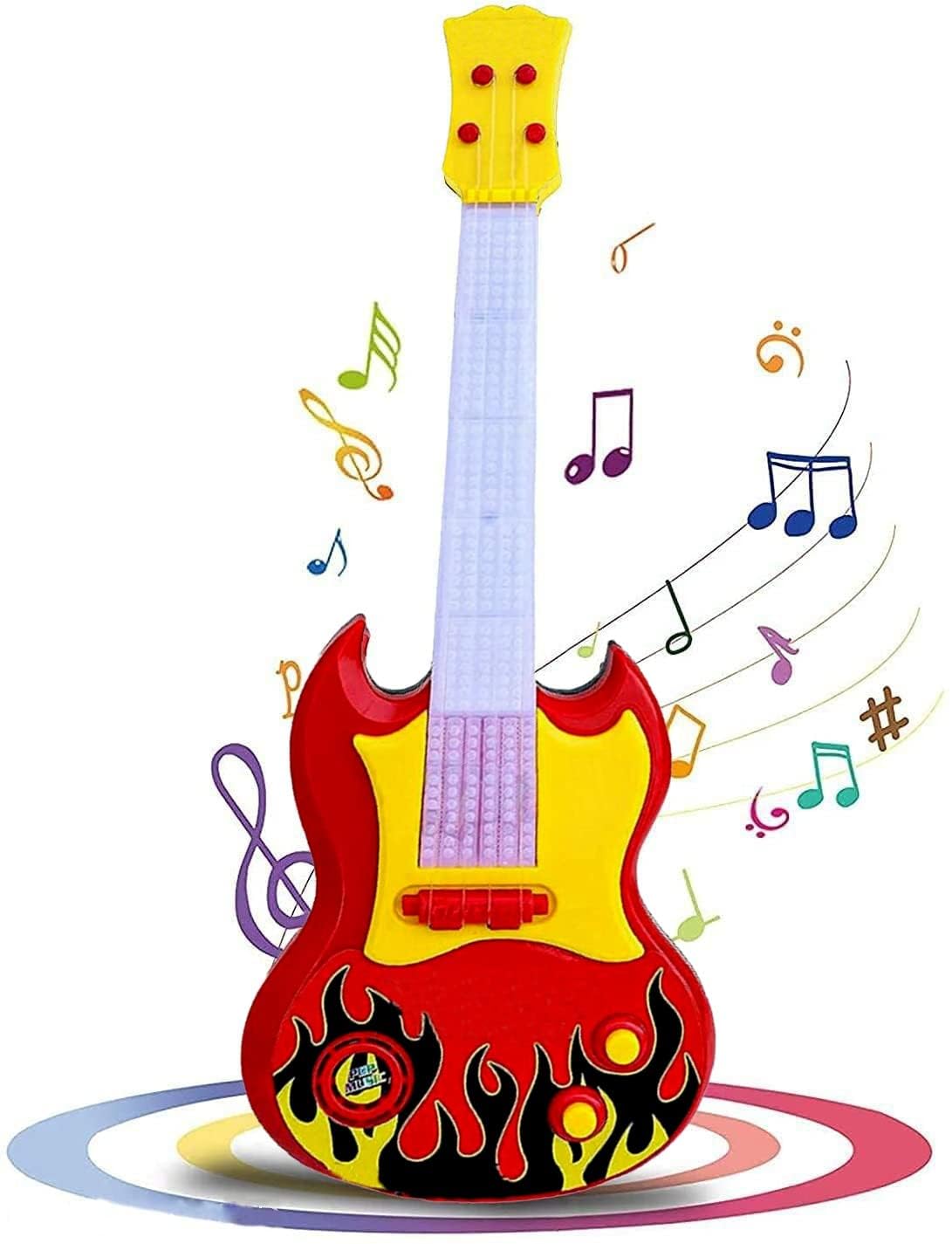 **Imagine Music & Lights Guitar Toy for Kids - 15 Inch Musical Instrument with Demo Sounds, LED Lights - Perfect Birthday Gift for Boys & Girls - Great for Pretend Play, Music Learning & Party Fun**
