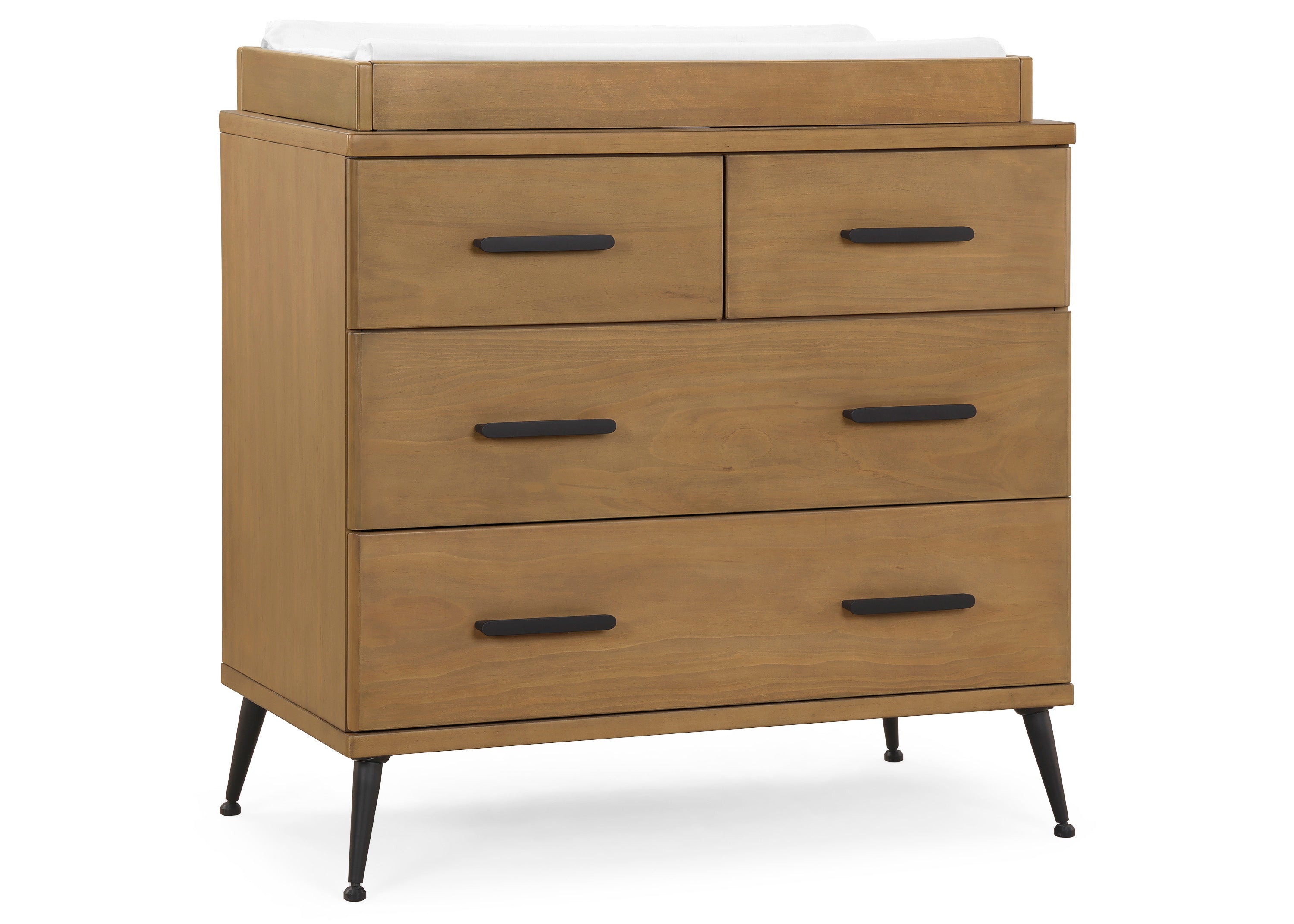 Sloane 4-Drawer Baby Dresser with Changing Table Top & Secure Interlocking Drawers - Perfect for Nursery Organization and Diaper Changing Station
