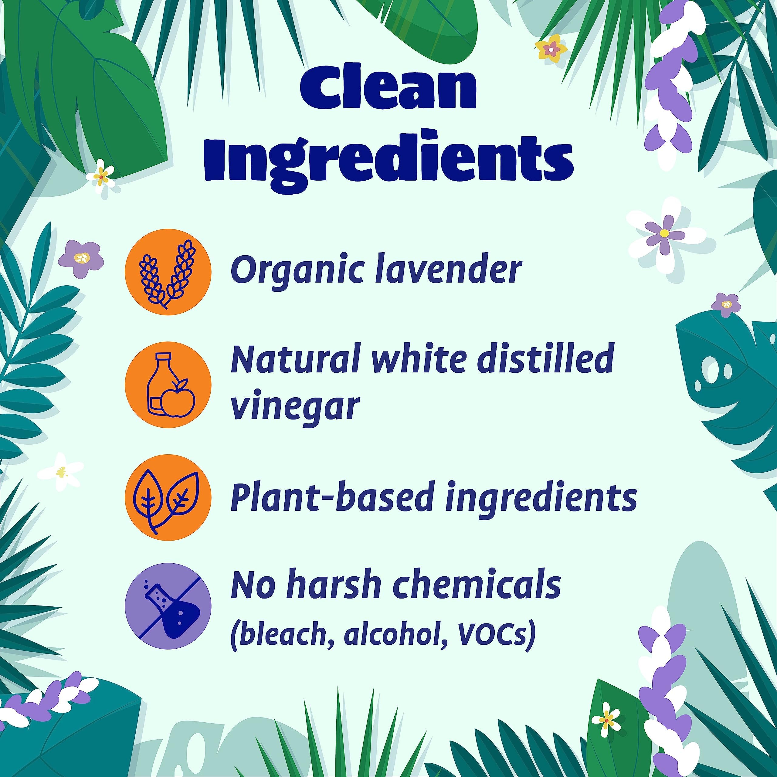 Organic Lavender Infused All-Purpose Cleaning Vinegar - Plant-Based Floor & Home Cleaning Solution with Distilled Vinegar | 64 Fl Oz (2-Pack) | Perfect for Kitchen, Bathroom & Hard Surface Cleaning