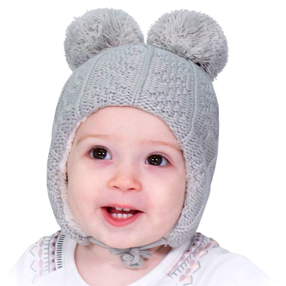 JAN & JUL Baby Bear Knit Winter Hat for Toddlers - Soft Warm Beanie for Infants & Kids - Perfect for Cold Weather, Outdoor Play & Family Photos