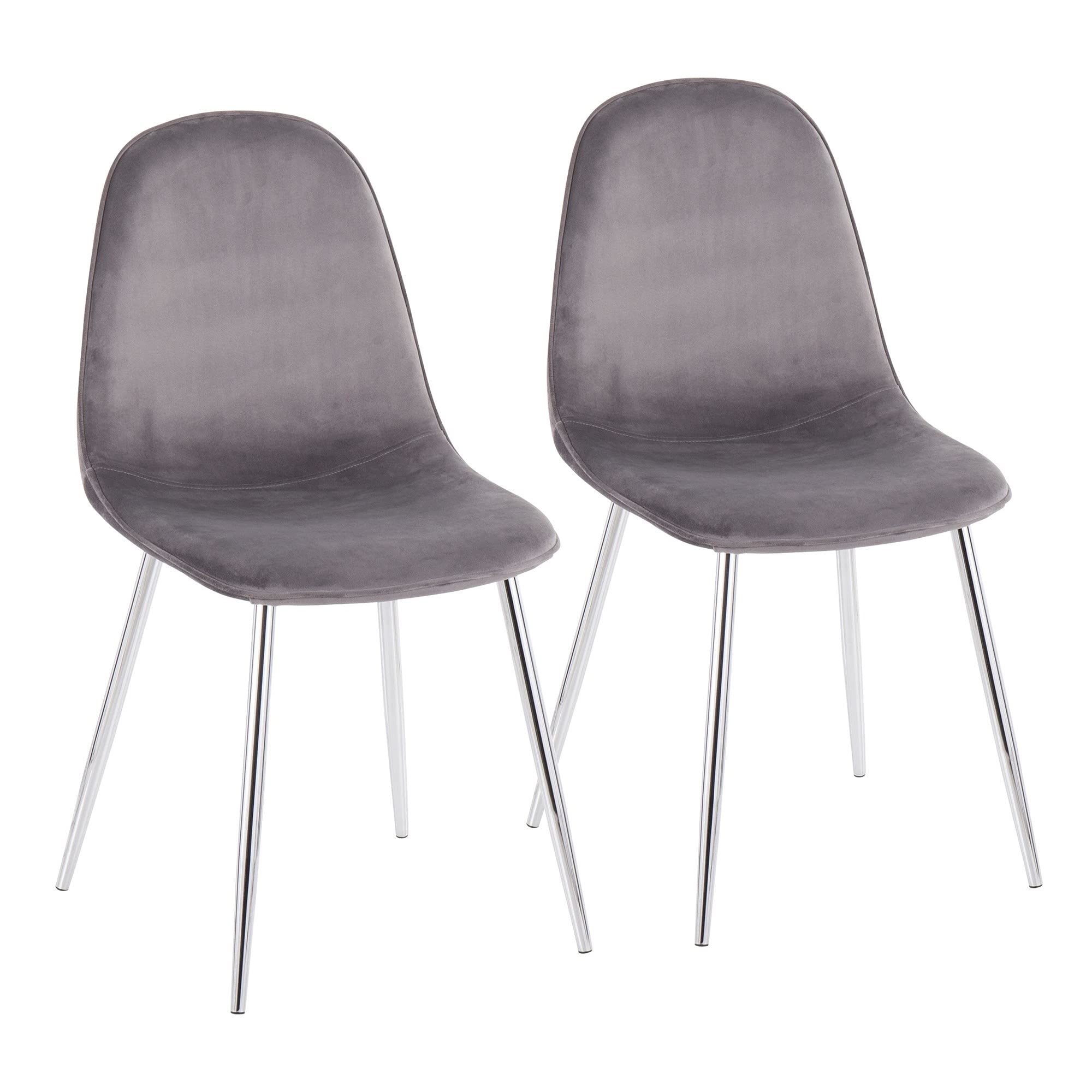 LumiSource Pebble Chair - Modern Upholstered Dining Chairs Set of 2, Comfortable Kitchen Chairs for Dining Table - Perfect for Small Spaces, Breakfast Nooks & Contemporary Home Decor