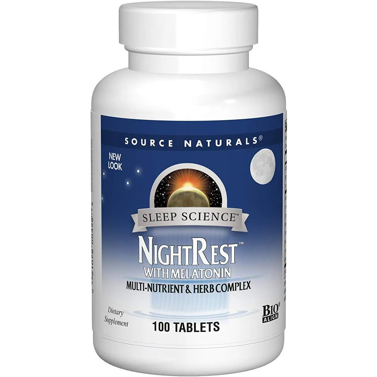 Source Naturals NightRest with Melatonin - Natural Sleep Aid Supplement for Better Sleep & Relaxation - Perfect for Stress Relief, Jet Lag & Insomnia Support