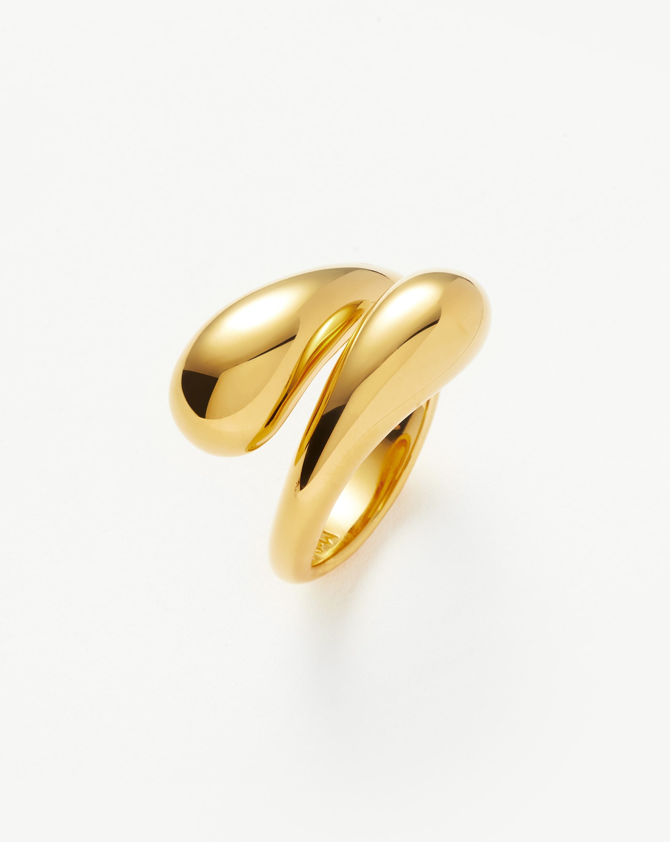 Savi Sculptural Crossover Ring - 18k Gold Vermeil Stackable Band for Women | Elegant Jewelry Gift for Her, Perfect for Weddings, Anniversaries & Everyday Wear