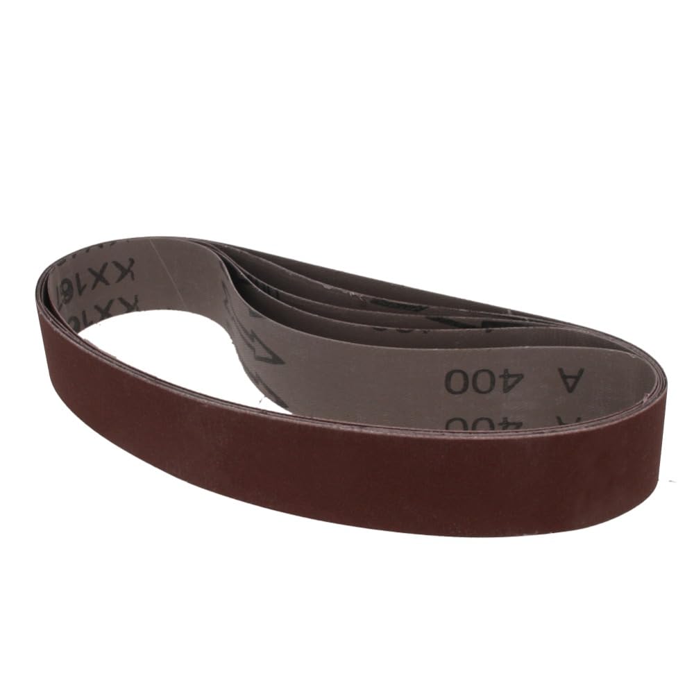 10-Pack 30x533mm Aluminum Oxide Sanding Belts (40-1000 Grit) - Durable Grinder Belt Accessories for Woodworking, Metal Polishing & DIY Projects