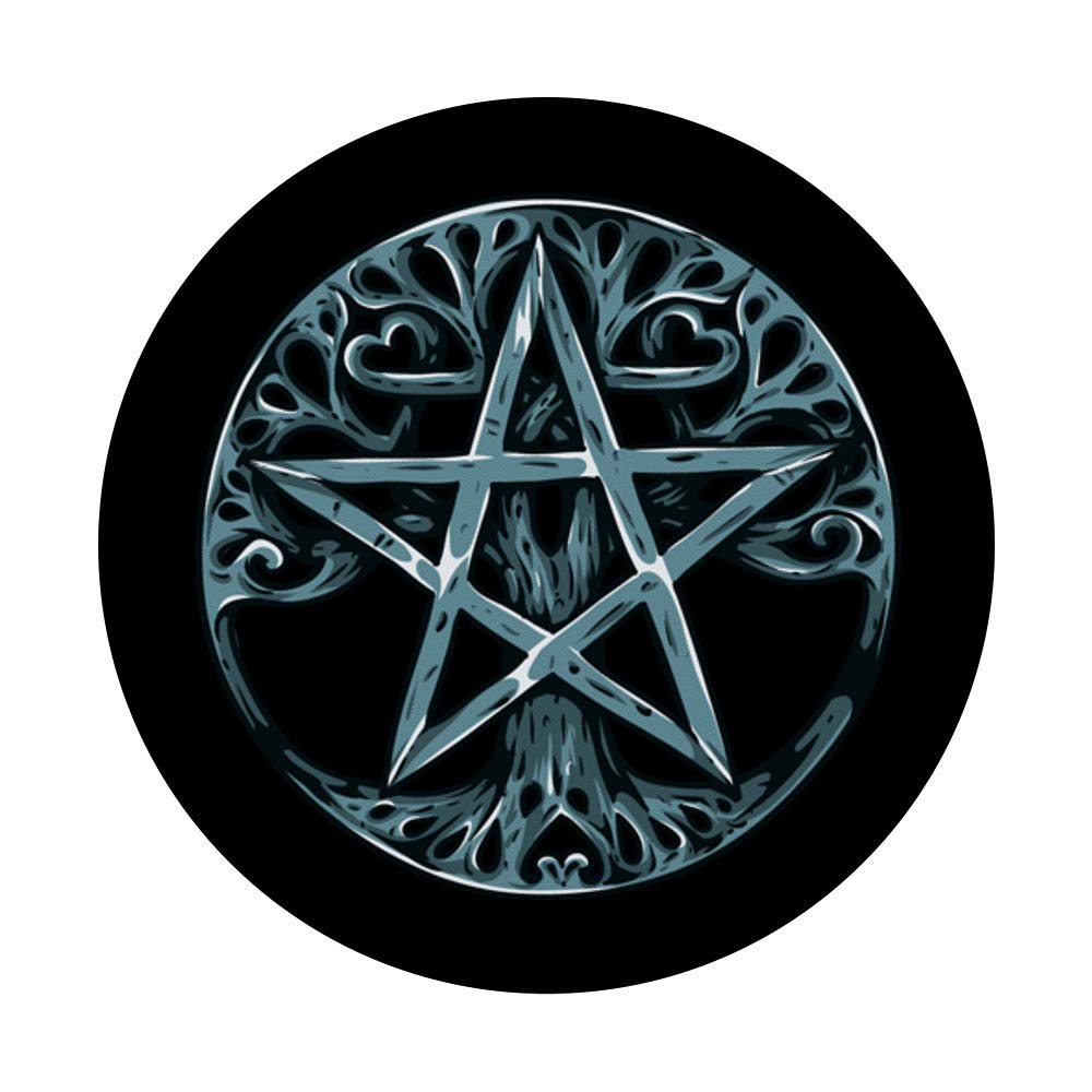 Wiccan Paganism Witch Pentagram Pentacle PopSocket PopGrip - Swappable Phone & Tablet Grip for Magic Rituals & Everyday Use