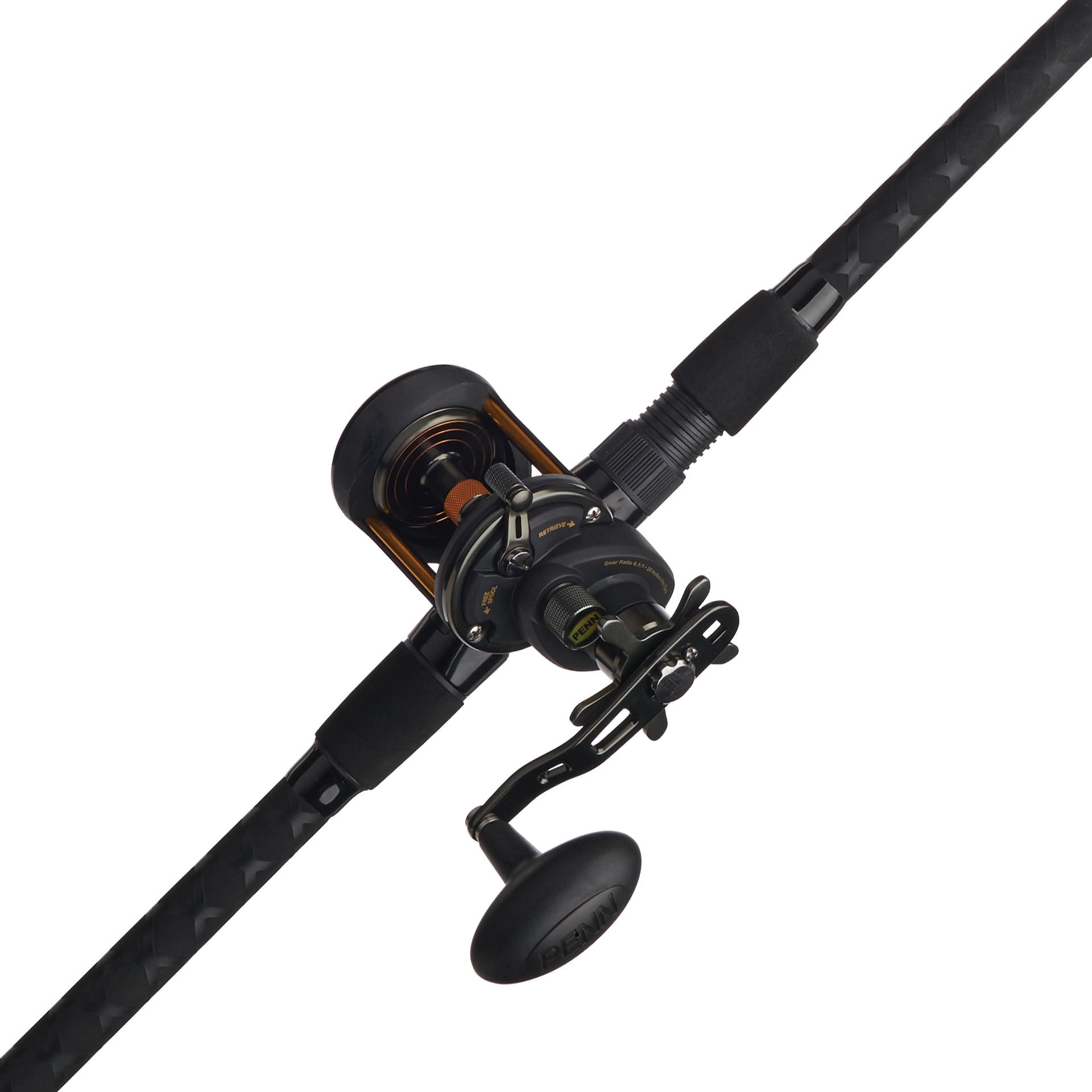 Squall® II Star Drag Conventional Fishing Rod and Reel Combo - Saltwater & Freshwater Angling for Offshore, Inshore, and Pier Fishing