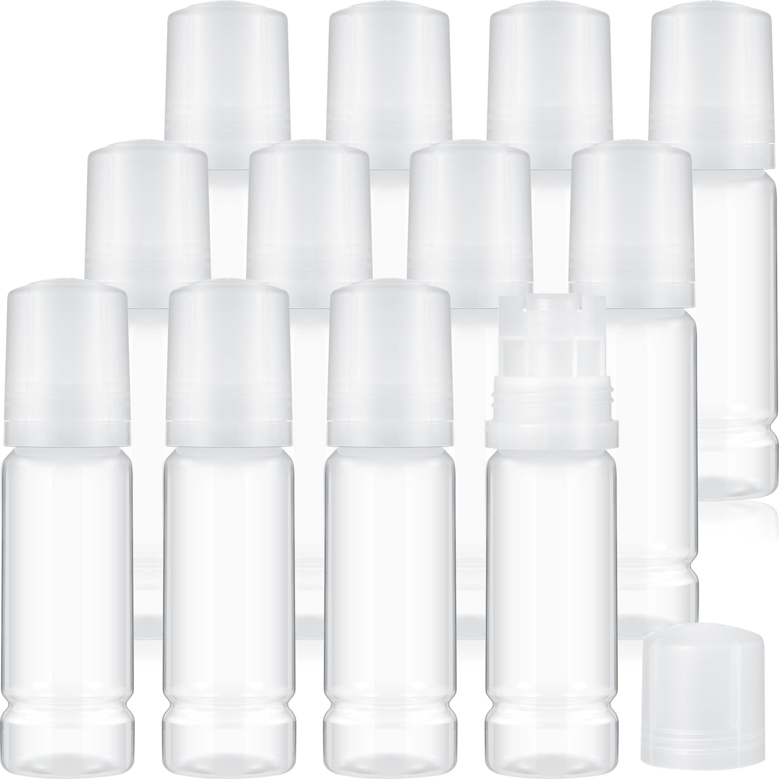 Zubebe 12-Pack 70ml Empty 502 Ink Refill Bottles - Universal Ink Refill Containers for Printer Cartridges - Perfect for Home, Office & School Printing Needs