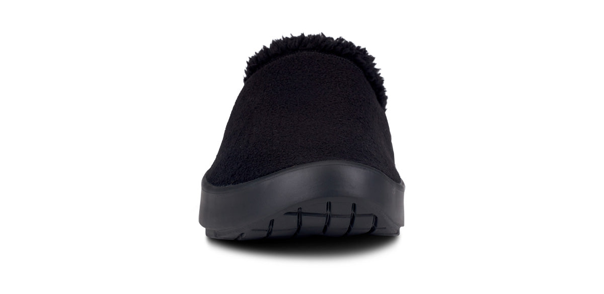 Men's OOcoozie Mule Slippers - Black Comfortable House Shoes for Indoor/Outdoor Wear - Perfect for Home, Lounge, Backyard & Quick Errands