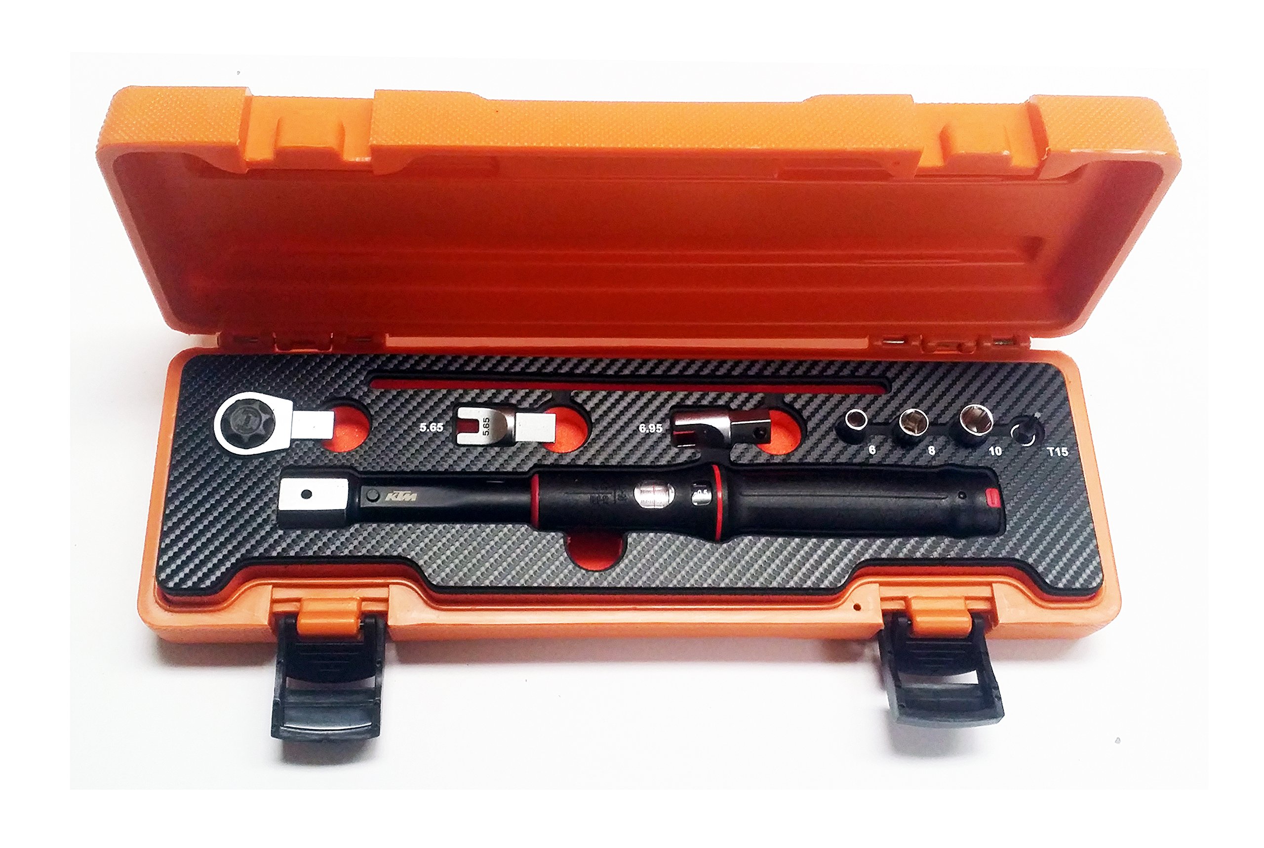 KTM Torque Spoke Wrench Set - 5.65mm & 6.95mm with 15 TORX Bits (Part #00029996000) | Motorcycle Wheel Maintenance Tool for Off-Road Bikes & Dirt Bikes