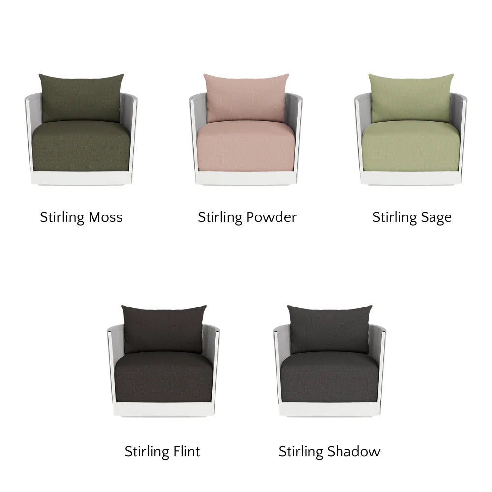 Antigua Outdoor Swivel Lounge Chair - 360 Degree Rotating Patio Furniture with Cushion, Waterproof & UV Resistant for Poolside, Garden, Deck, and Backyard Relaxation