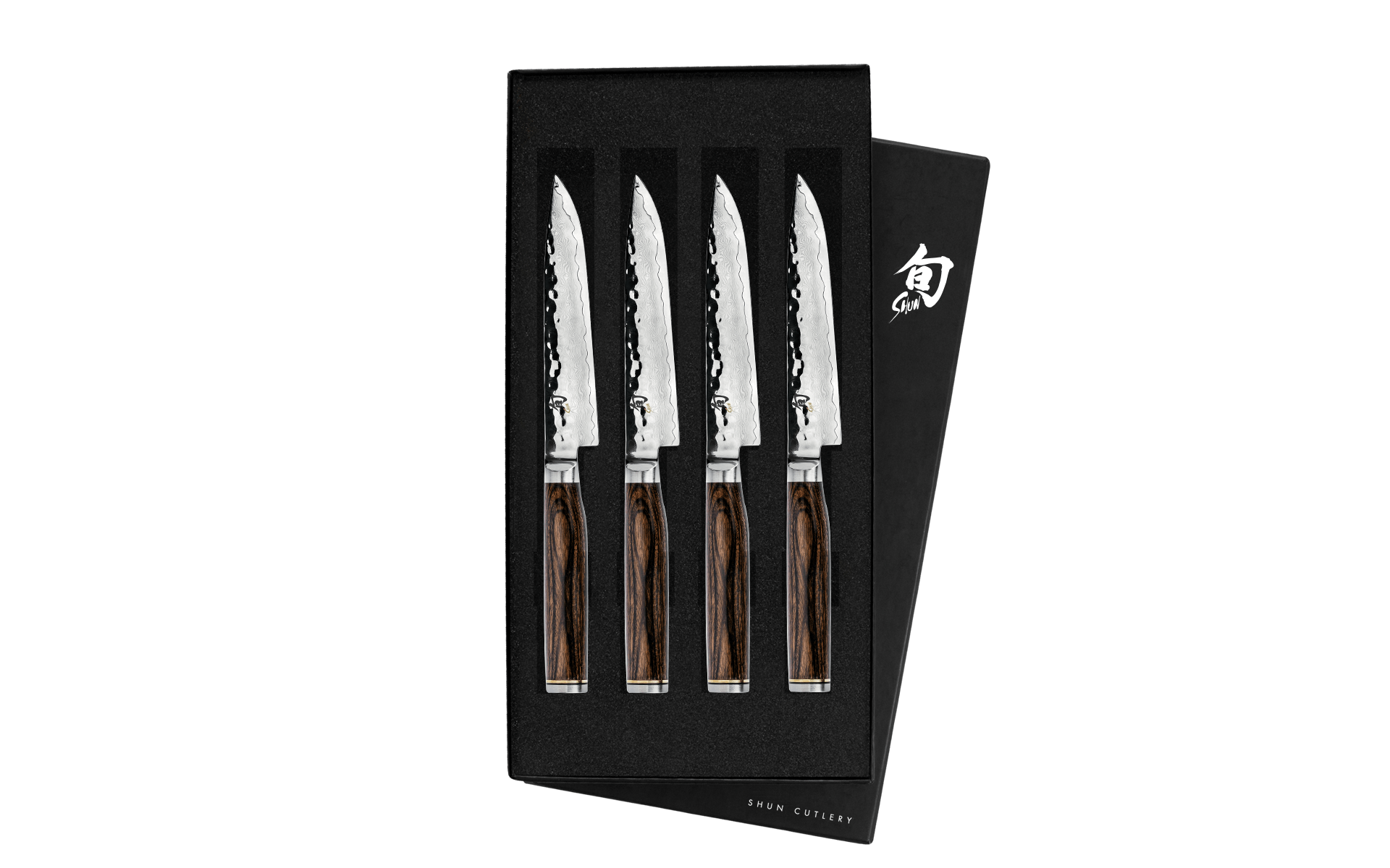 Premium Shun Premier 4-Piece Steak Knife Set - Japanese Stainless Steel Blades for Perfect Meat Slicing - Ideal for Steak Dinners, BBQ Parties & Fine Dining Experience