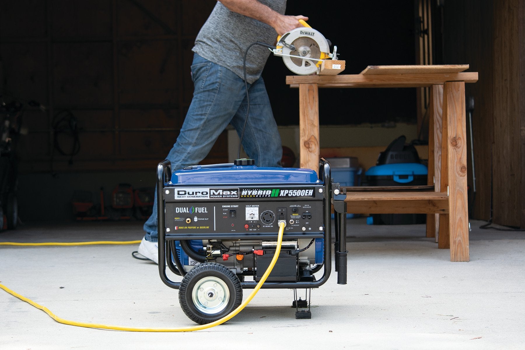 DuroMax XP5500EH 5500W Dual Fuel Portable Generator with Electric Start - Gas & Propane Powered for Camping, RV, Home Backup Power & Emergency Use