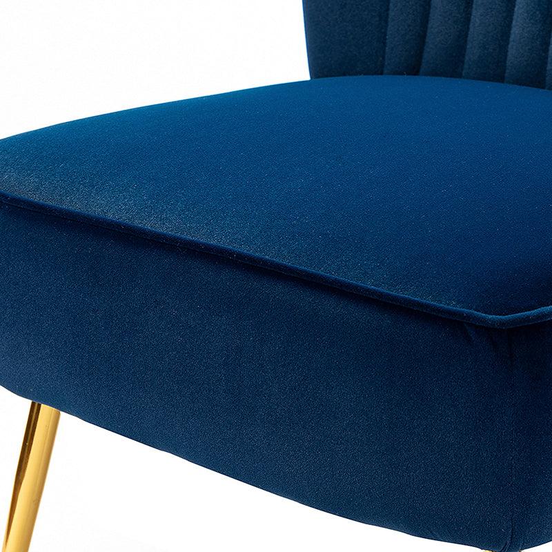 Lola Velvet Side Chair - Modern Upholstered Accent Chair for Living Room, Bedroom & Office - Soft Velvet Fabric with Sturdy Wooden Legs - Perfect for Dining, Lounge & Home Decor