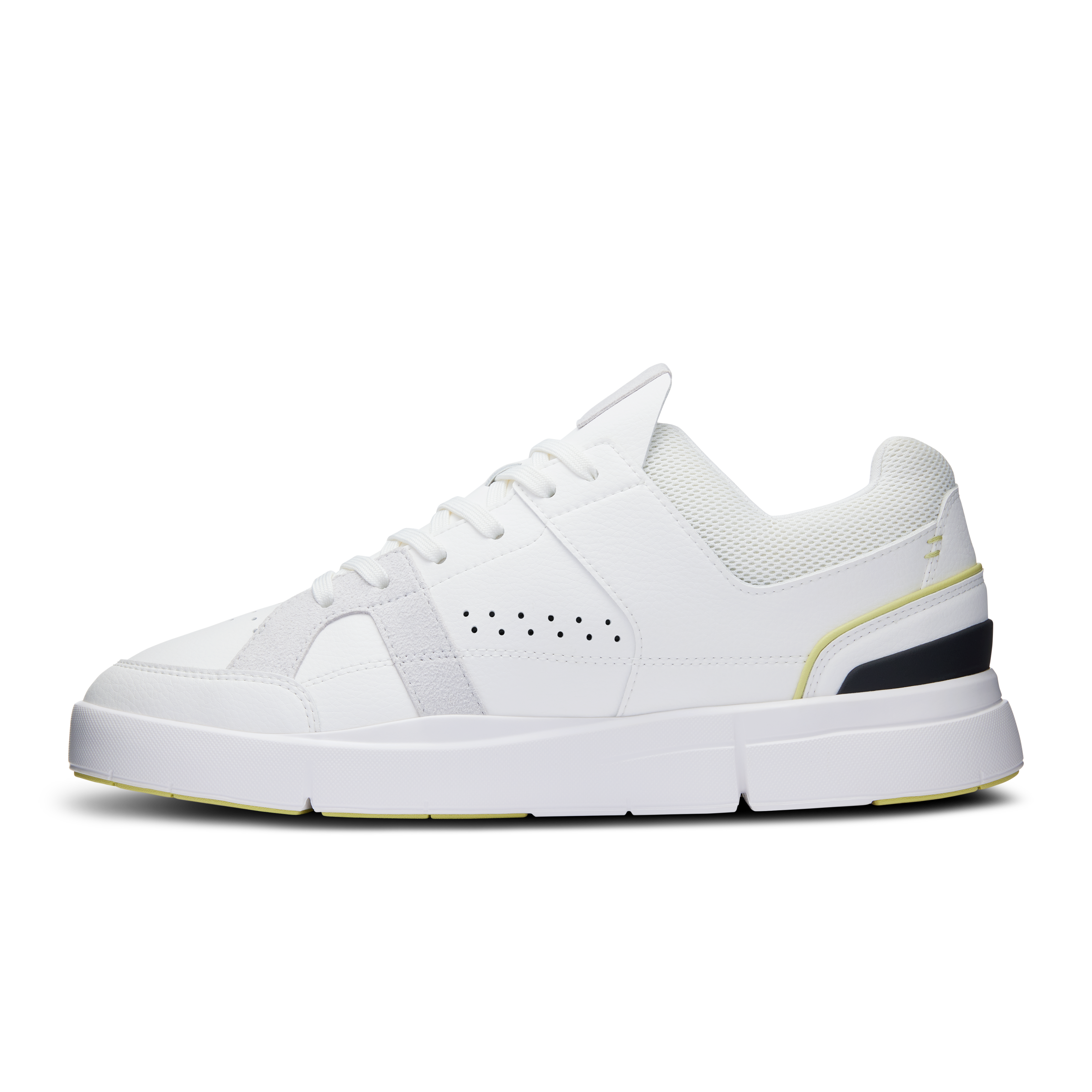 On Running Men's The Roger Clubhouse Sneakers - White/Acacia | Lightweight Running Shoes for Men | Perfect for Jogging, Gym Workouts & Casual Wear