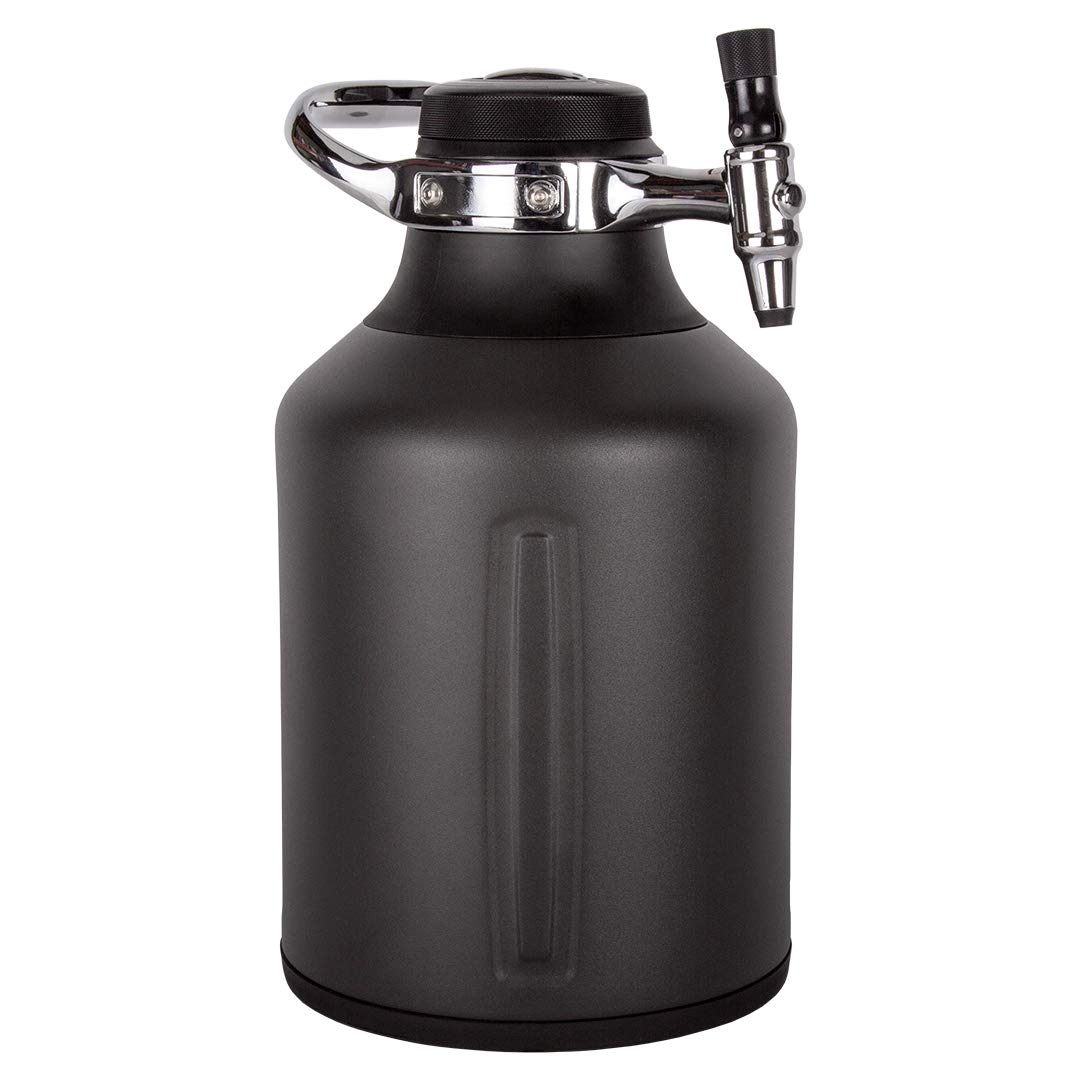 GrowlerWerks uKeg Go 128 oz Carbonated Growler - Portable Beer, Soda, Cider, Kombucha & Cocktail Dispenser | Perfect Gift for Beer Lovers & Homebrewers | Great for Parties, Camping & Outdoor Adventures (Tungsten)