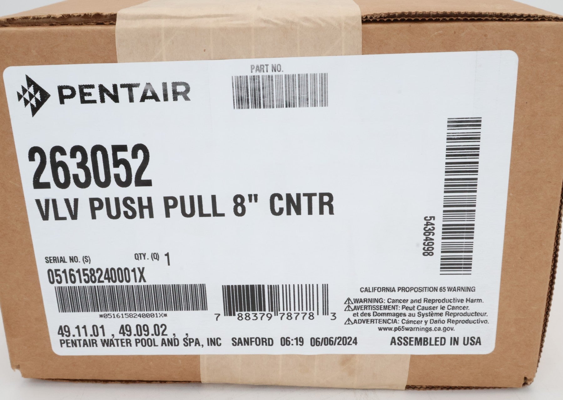 Pentair 8 System 2 Modular D.E. Push Pull Valve 263052 - Replacement Pool Filter Valve for Easy Maintenance | Perfect for Inground & Above Ground Pools