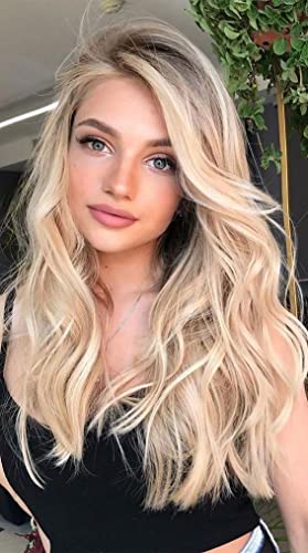 18 Ash Blonde & #613 Bleach Blonde Tape in Hair Extensions - 16 Inch Human Hair Weft (50g/20pcs) for Volume & Length | Perfect for Parties, Weddings & Daily Styling