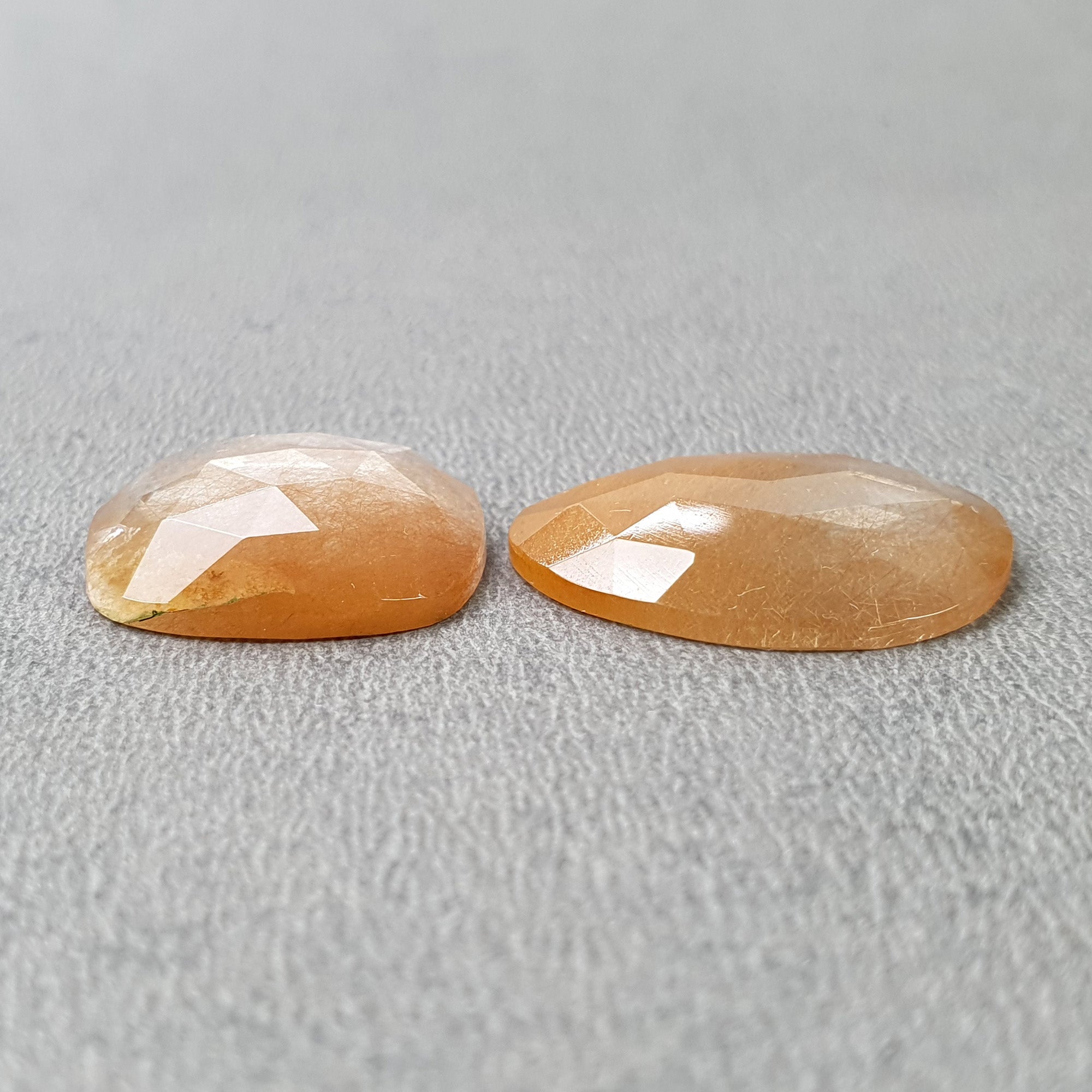 Natural Brown Rutile Quartz Gemstone - 20.60cts Untreated Rose Cut Cushion (22x17mm) | Healing Crystal Jewelry Making, Meditation & Energy Work | With Video